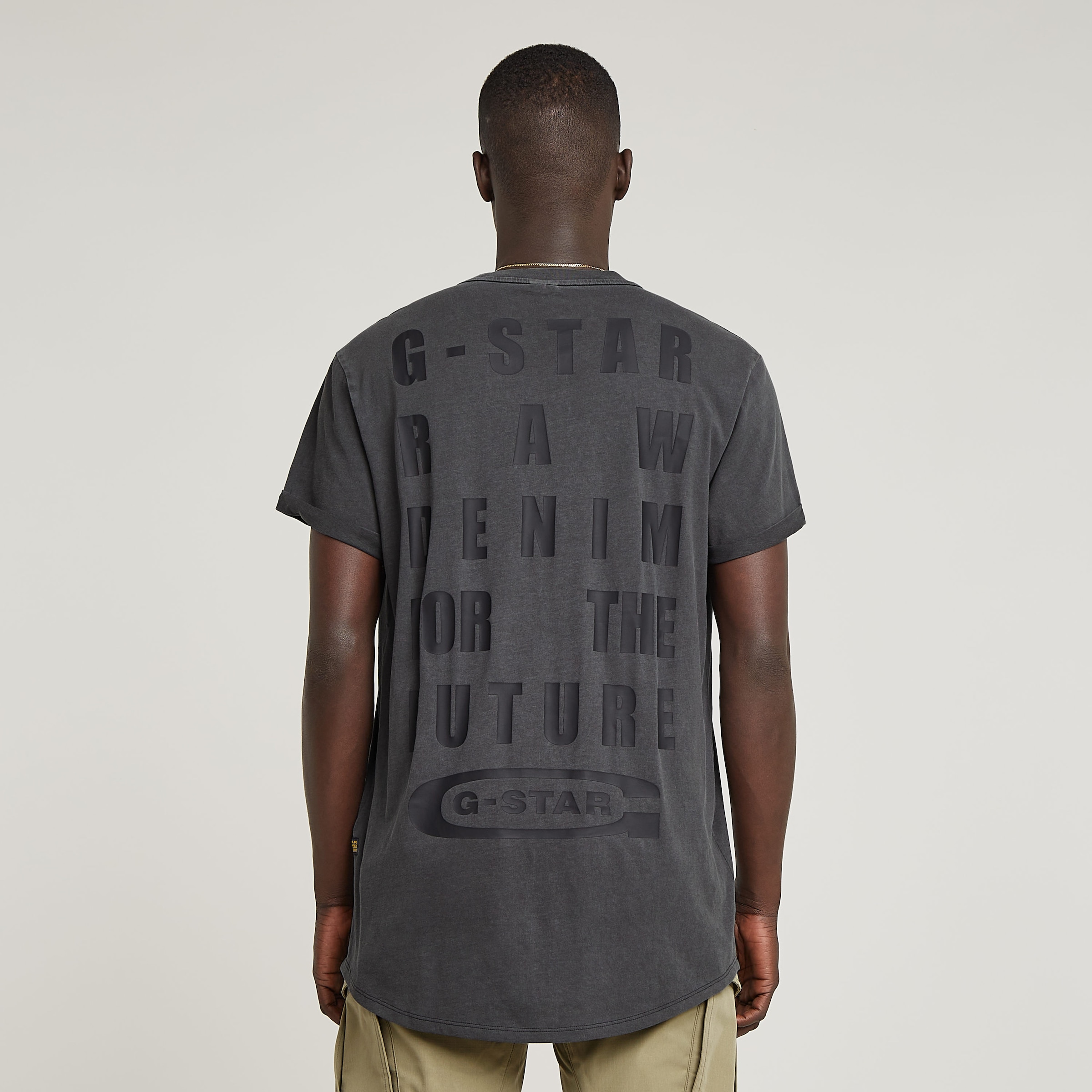 G-STAR T-Shirt »Text Back Overdyed Lash«, mit grossem Backprint