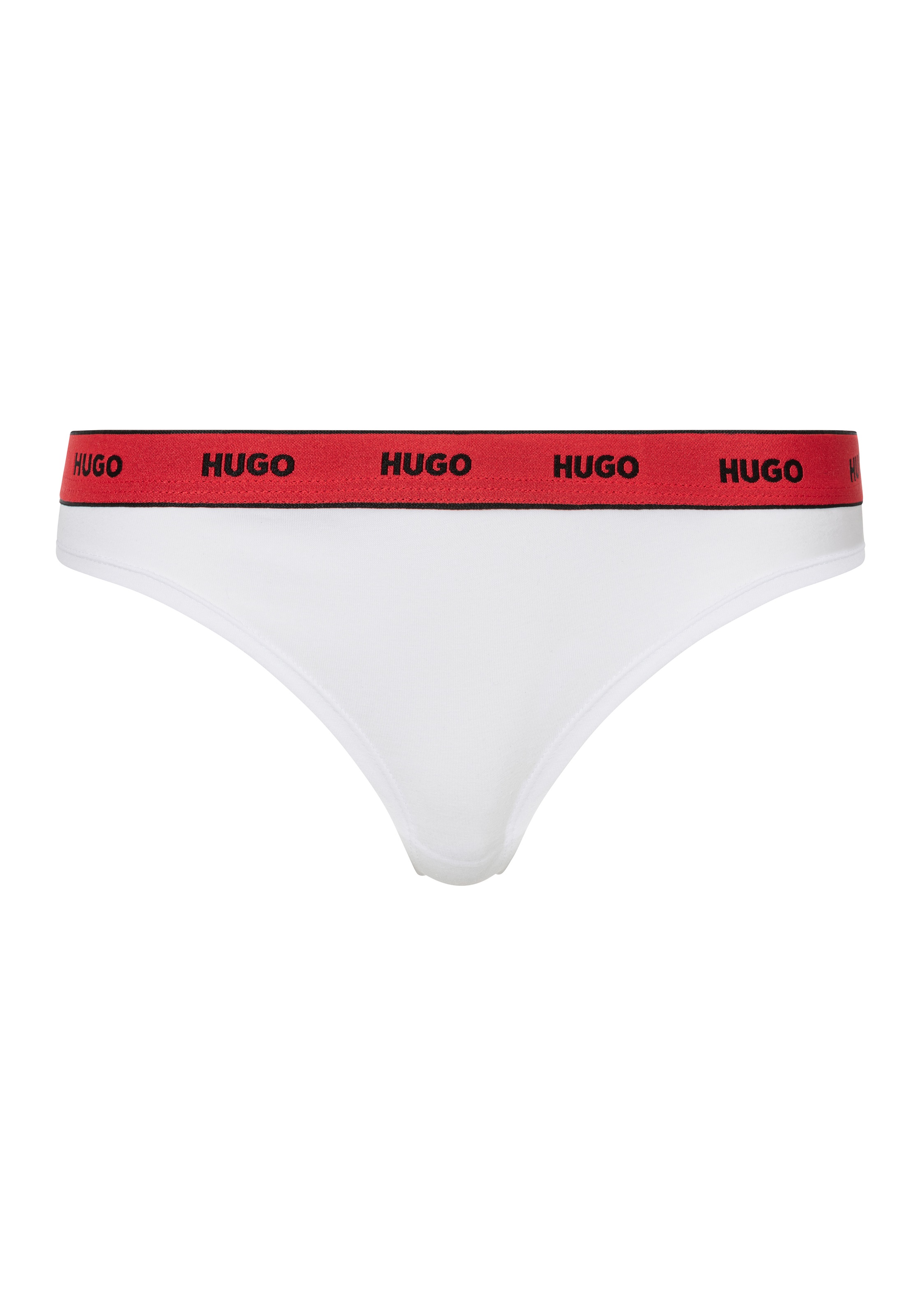 HUGO Underwear String »THONG STRIPE PYP 10« mit BOSS Schriftzug auf dem Bund