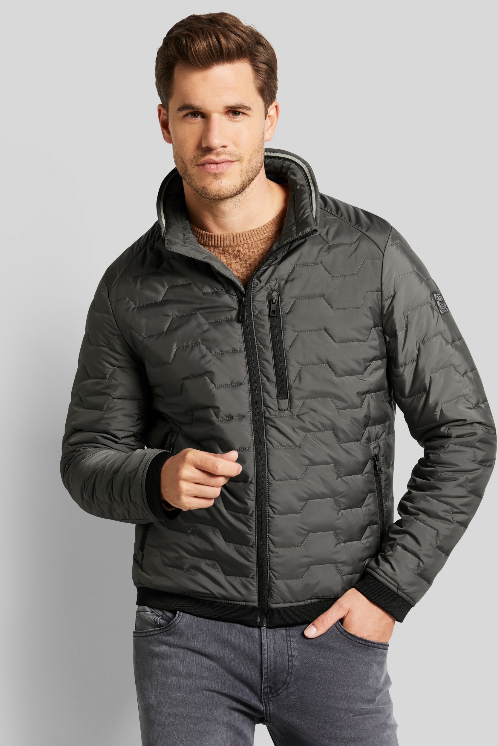 bugatti Blouson ohne Kapuze mit modernem Stehkragen
