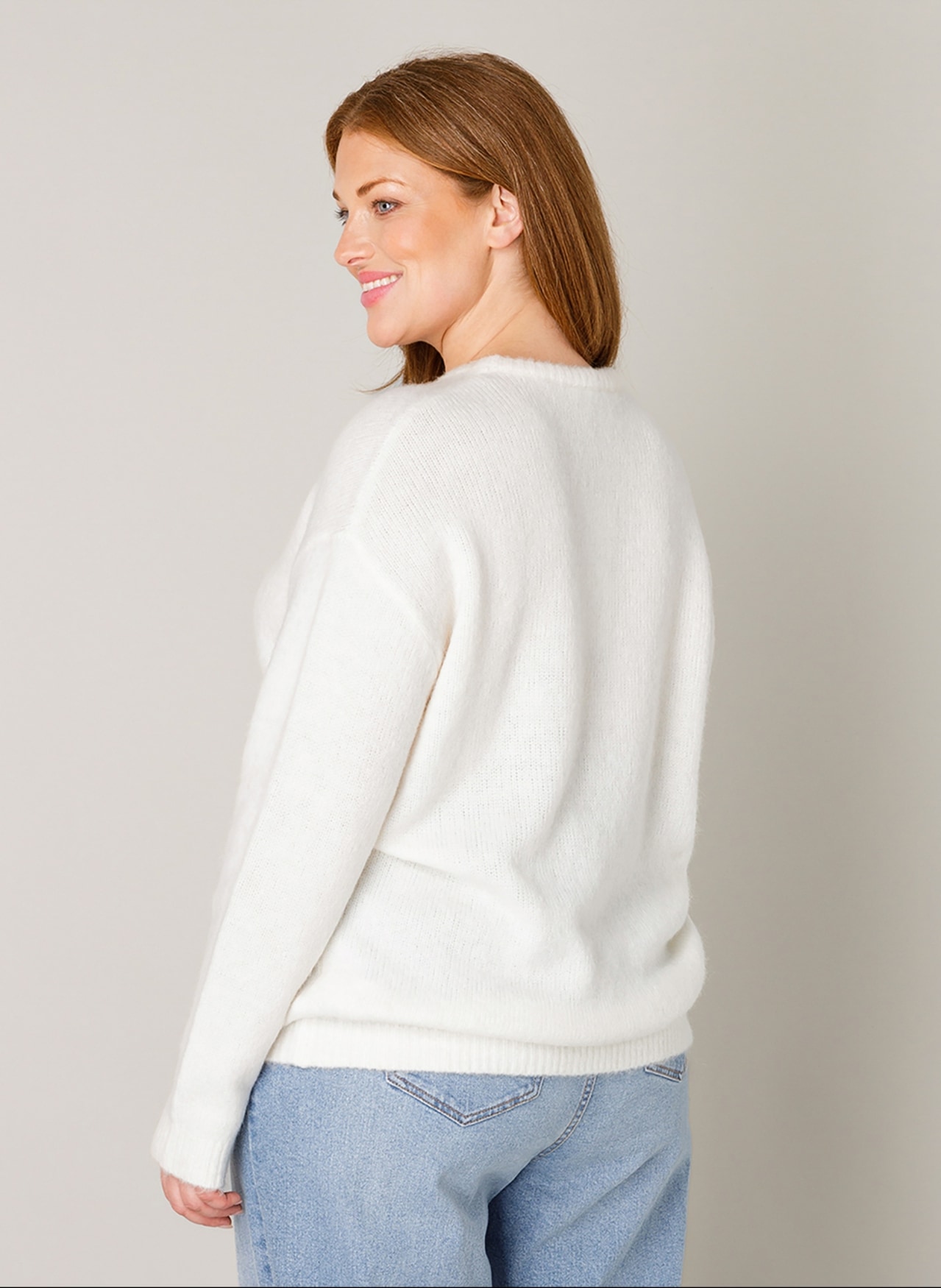 Base Level Curvy Strickpullover »Yanara«, mit Wolle und Elasthan
