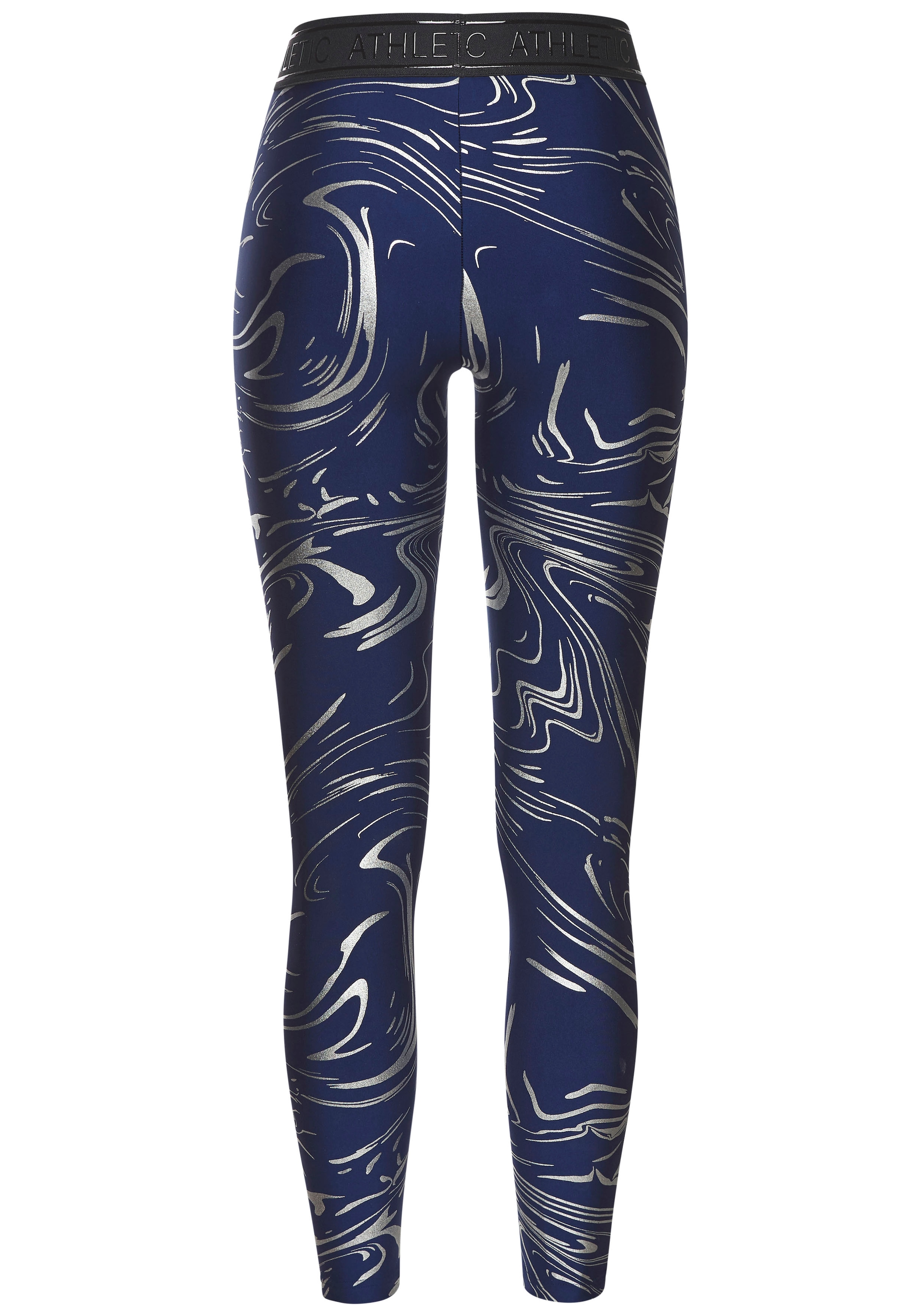 LASCANA ACTIVE Funktionsleggings »-Sportleggings«, mit glänzendem Print und 3D Schriftzug