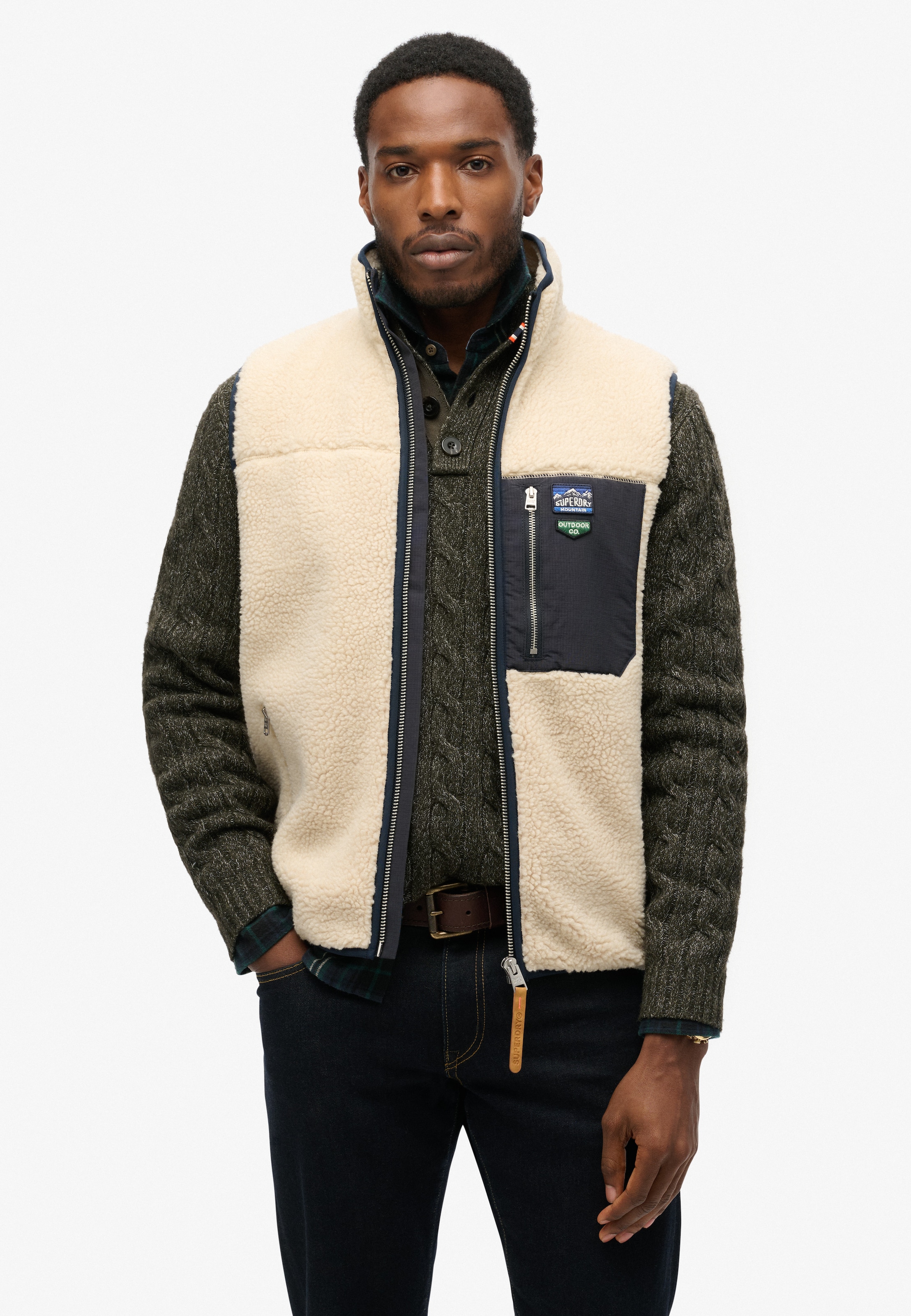 Superdry Steppweste »VINTAGE RETRO FLEECE GILET«