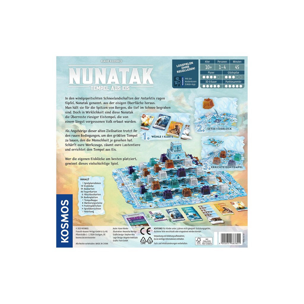 Kosmos Spiel »Nunatak – Tempel aus Eis -DE-«