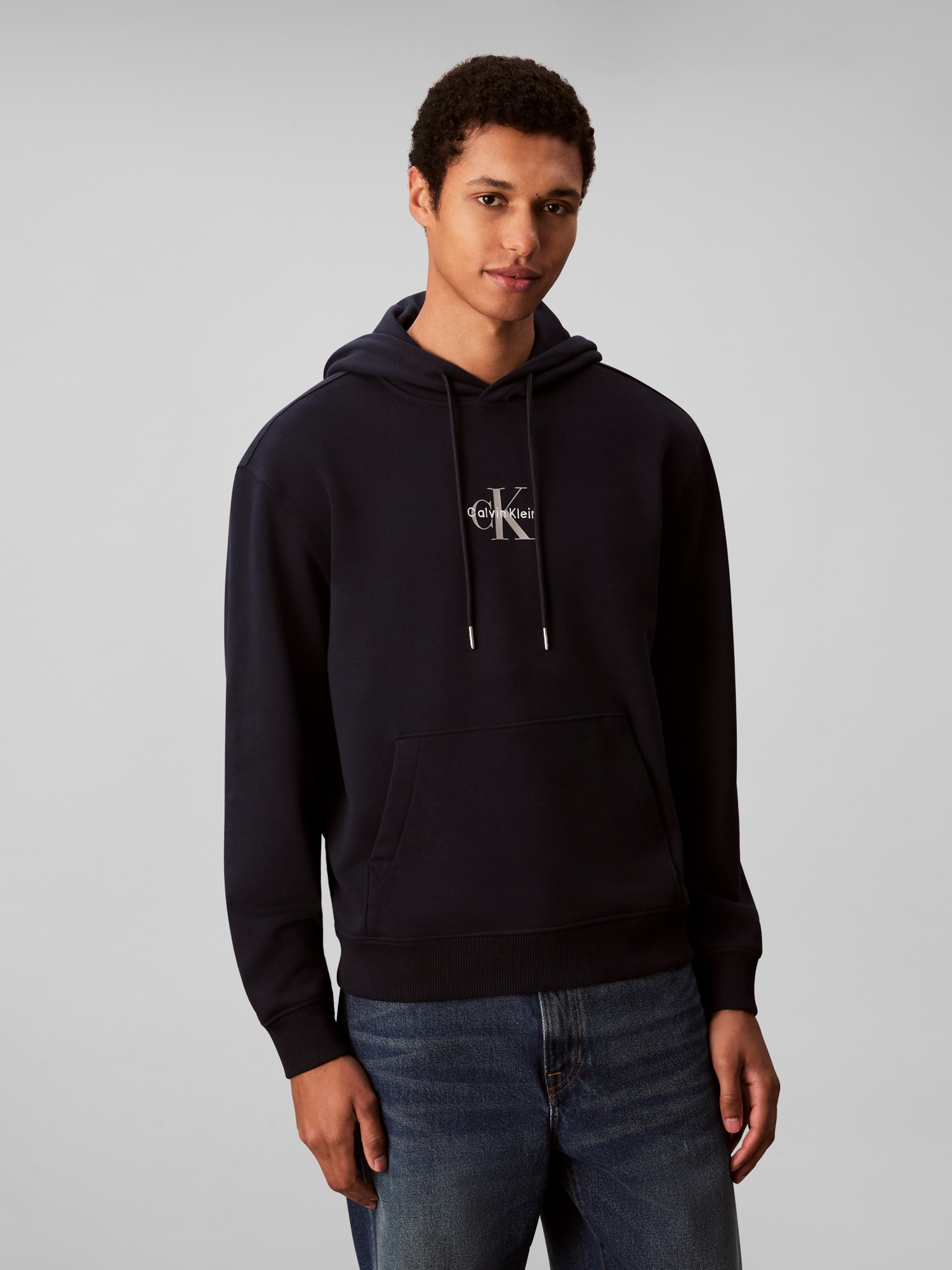 Calvin Klein Jeans Sweatshirt »LS EU 350TERRY MICRO MONOLOGO HO«, Kapuze, regular fit