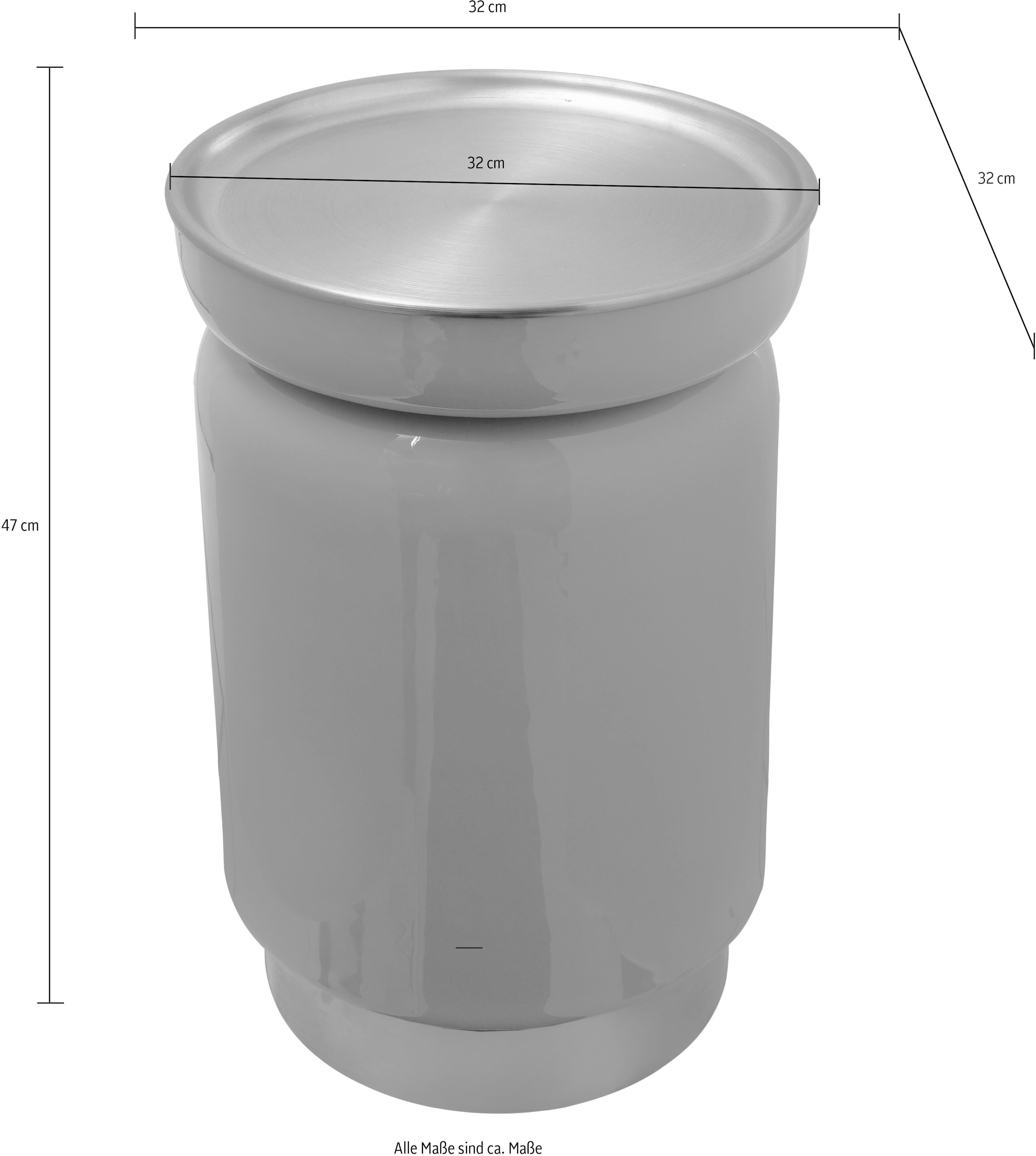 Kayoom Beistelltisch »Art Deco 175, Abstelltisch aus Metall,funktional und stabil«, (1 St.), Stilvoll, glanzvolle Lackierung, Tischplatte in Tablettform