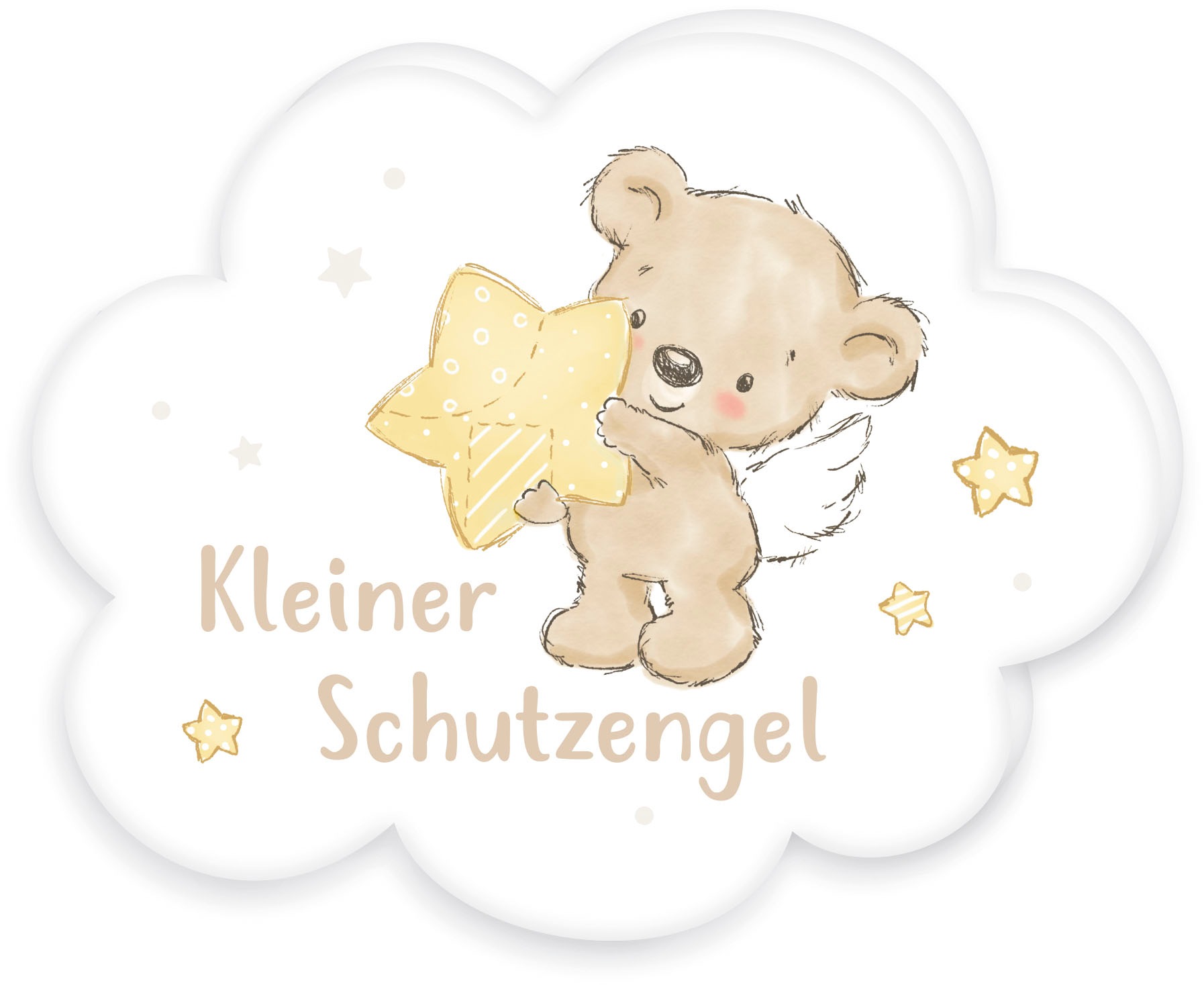 Baby Best Dekokissen "Kleiner Schutzengel" hochfarbig bedruckt