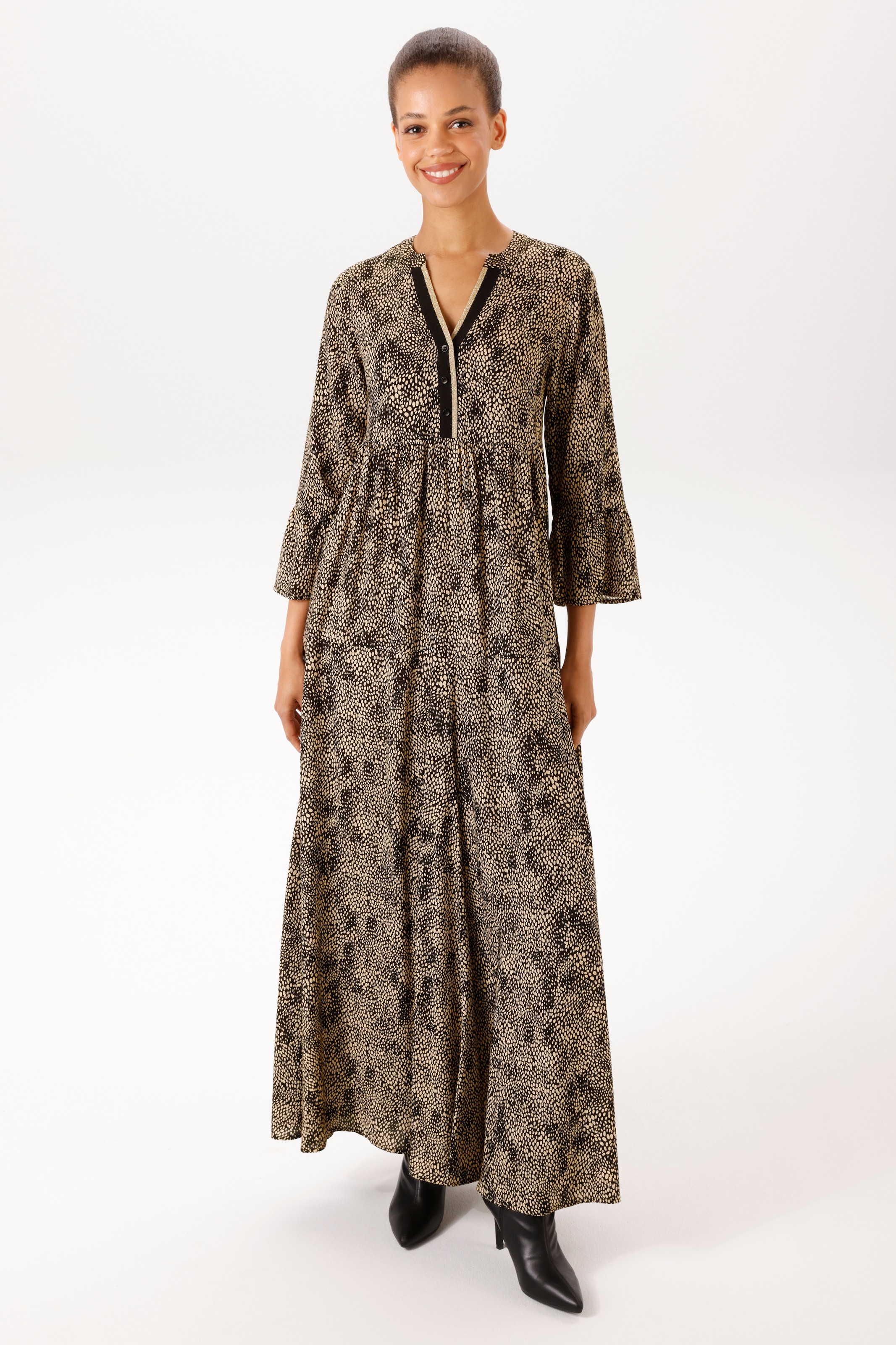 Aniston CASUAL Maxikleid mit grafischen Alloverdruck - NEUE KOLLEKTION