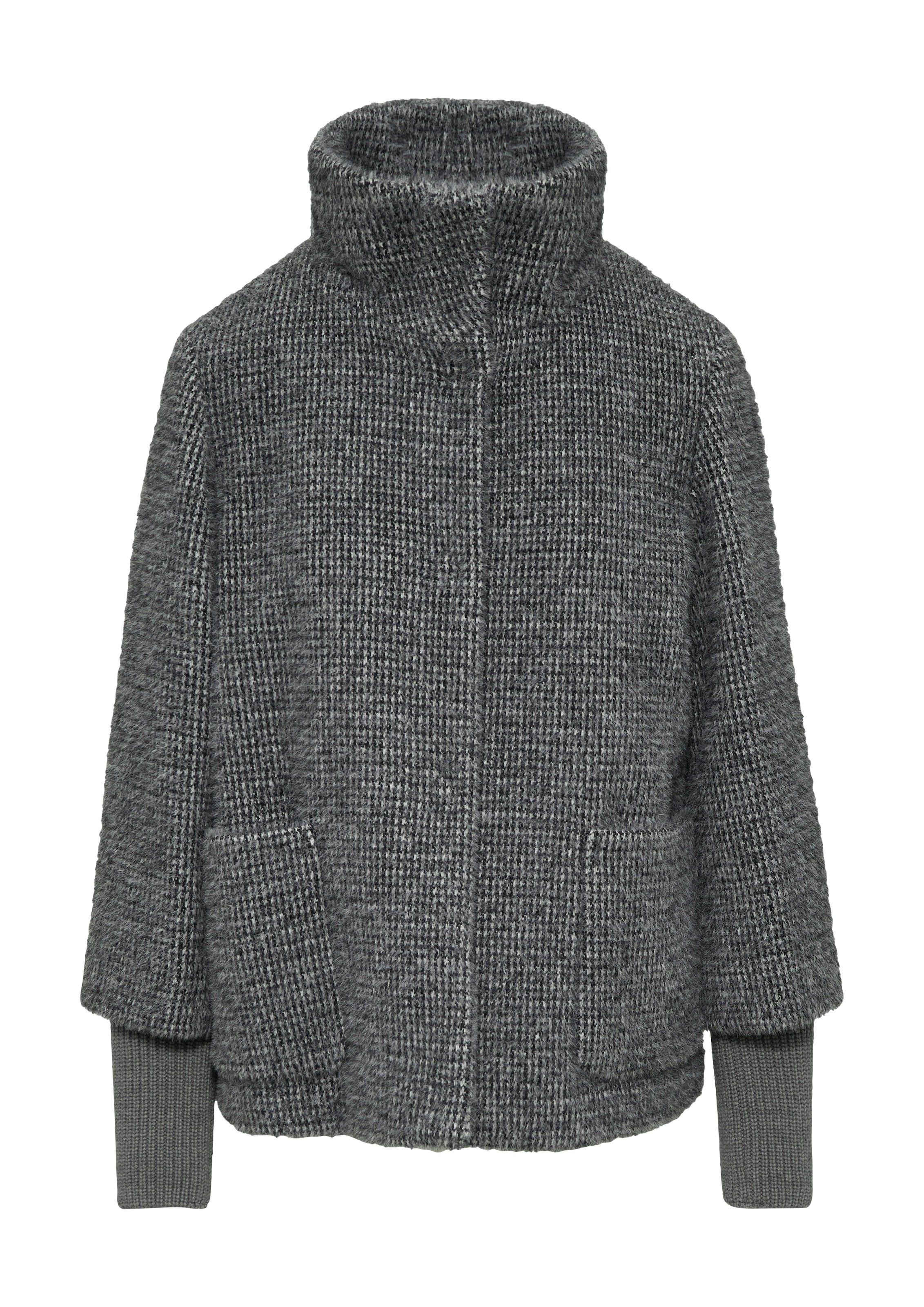 s.Oliver BLACK LABEL Outdoorjacke, ohne Kapuze, kurz, mit extra hohem Kragen