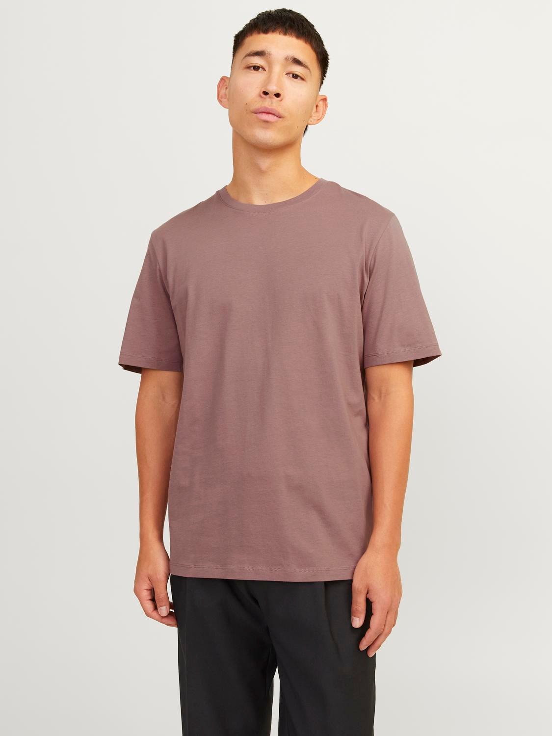 Rundhalsshirt »JJEORGANIC BASIC TEE SS O-NECK NOOS«, mit Rundhalsausschnitt