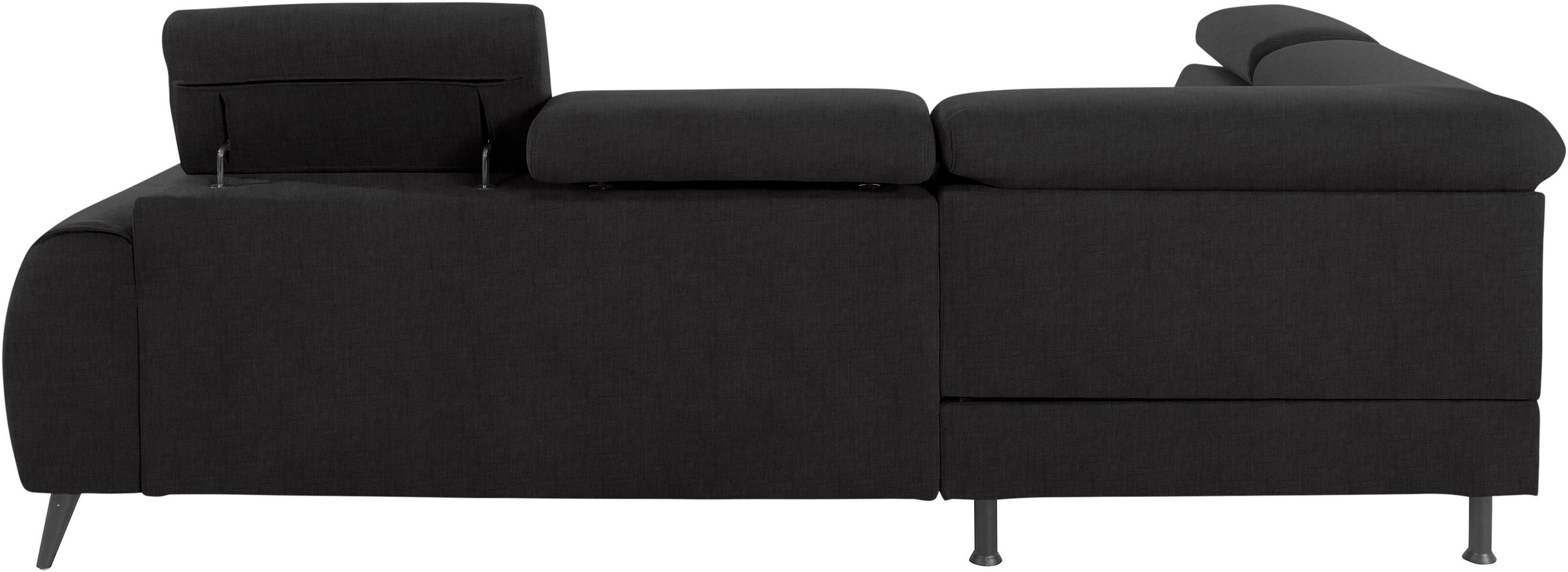 COTTA Ecksofa »Mia L-Form mit 3 Zierkissen«, wahlweise mit Bettfunktion, Bettkasten, Beleuchtung & Wireless-Charger
