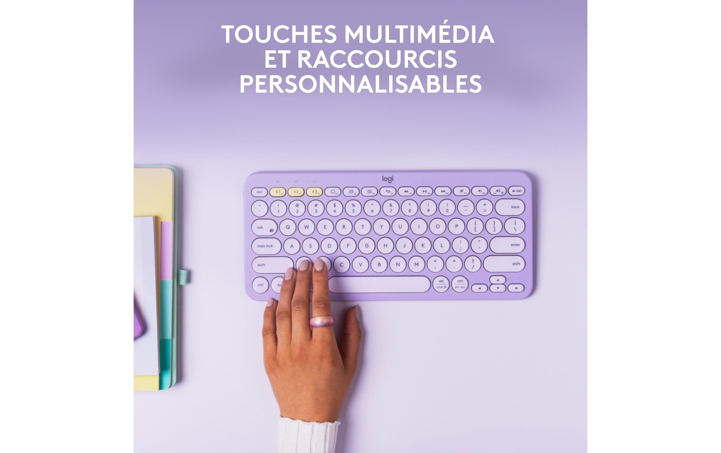 Logitech Wireless-Tastatur »K380 Multi-Device Lavendel«