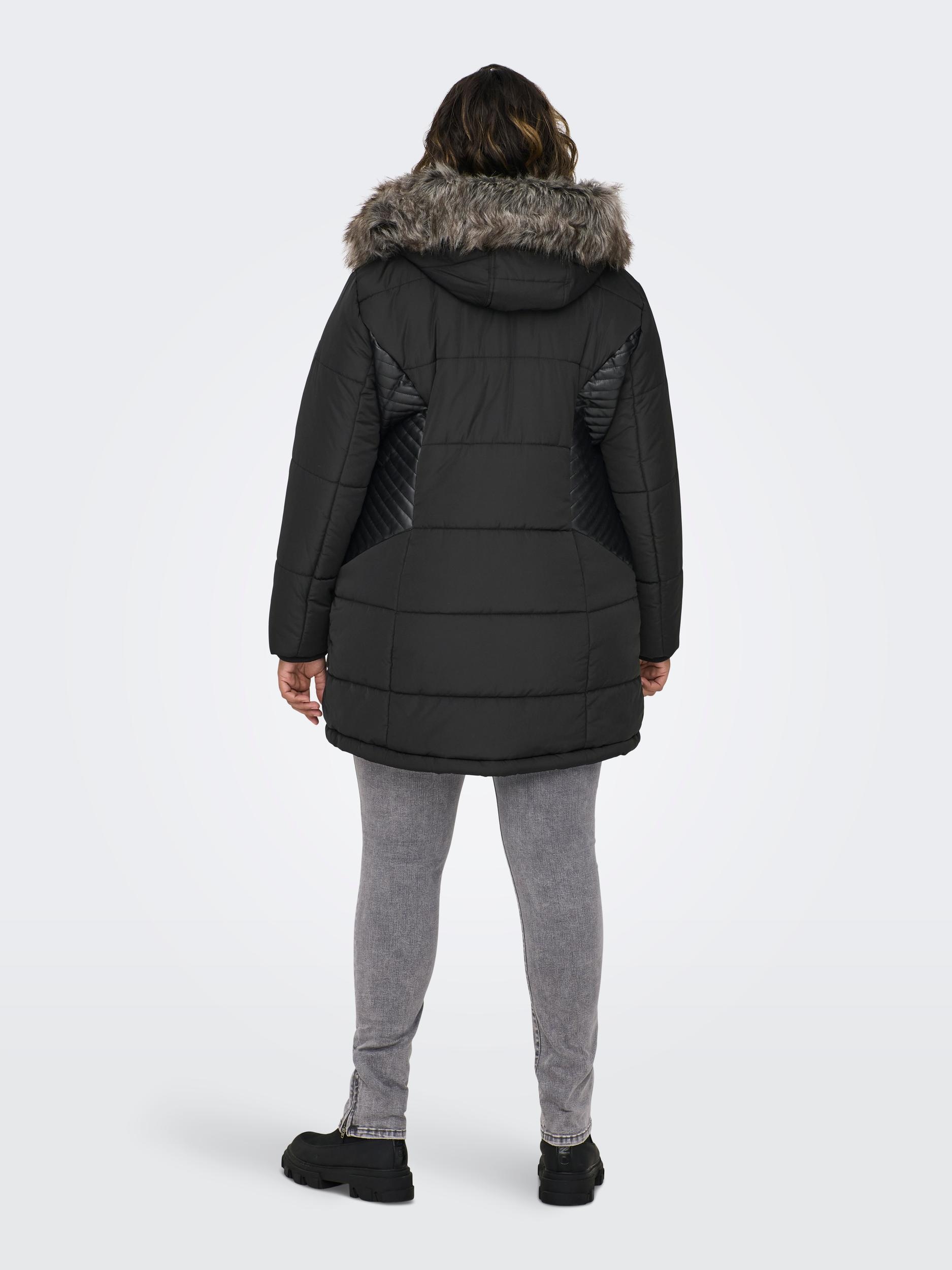 ONLY CARMAKOMA Steppjacke »CARLITTA FUR HOOD COAT CC OTW«, mit Kapuze