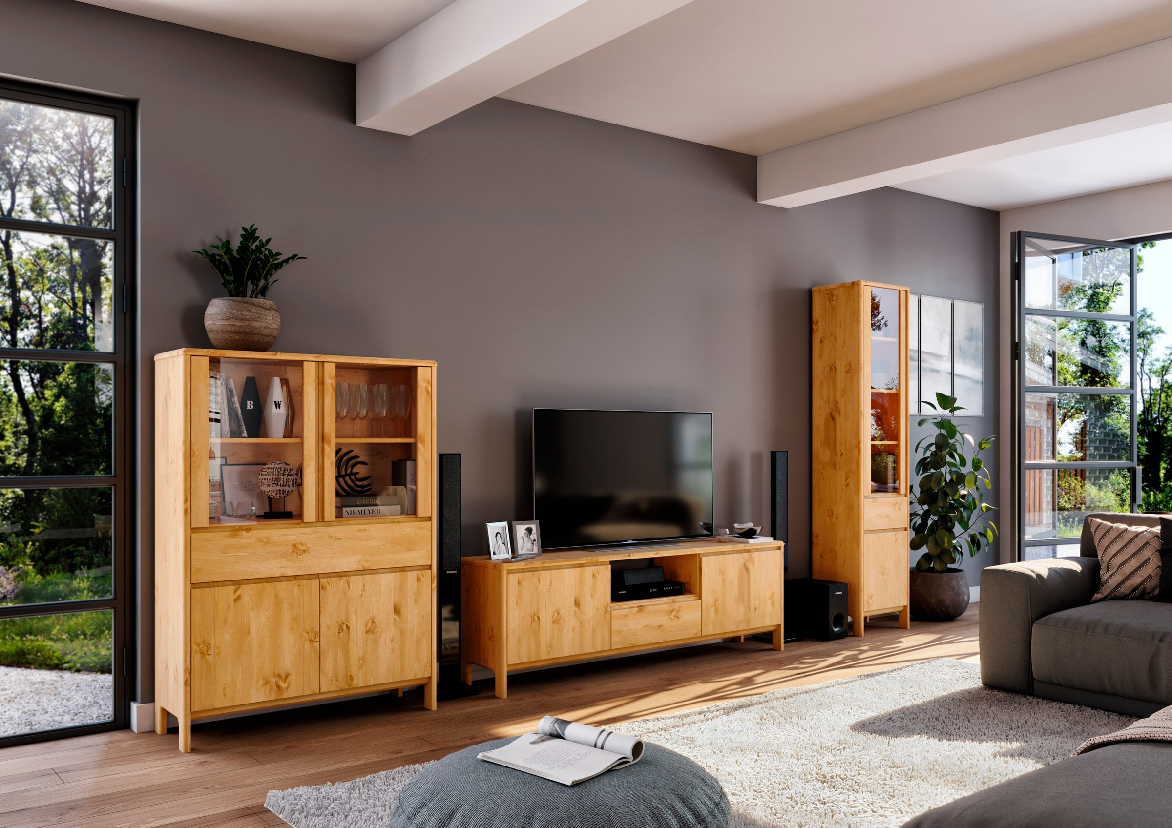 ✵ Home affaire TV-Schrank »Luven«, Breite 169 cm, Massivholz, 1 Schublade  und 2 Türen online entdecken | Jelmoli-Versand