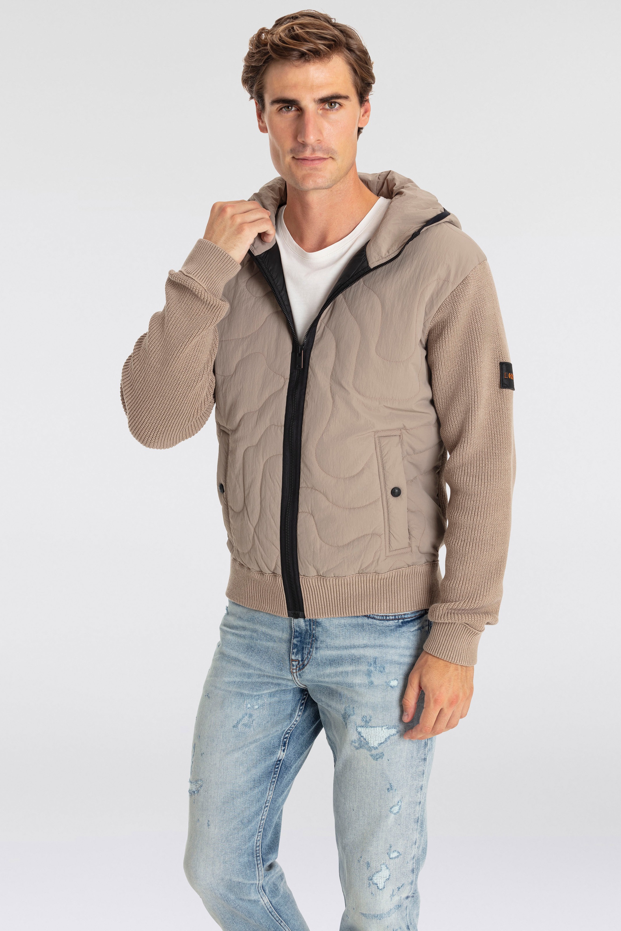 BOSS ORANGE Steppjacke »Kalbero« mit Kapuze mit Kapuze