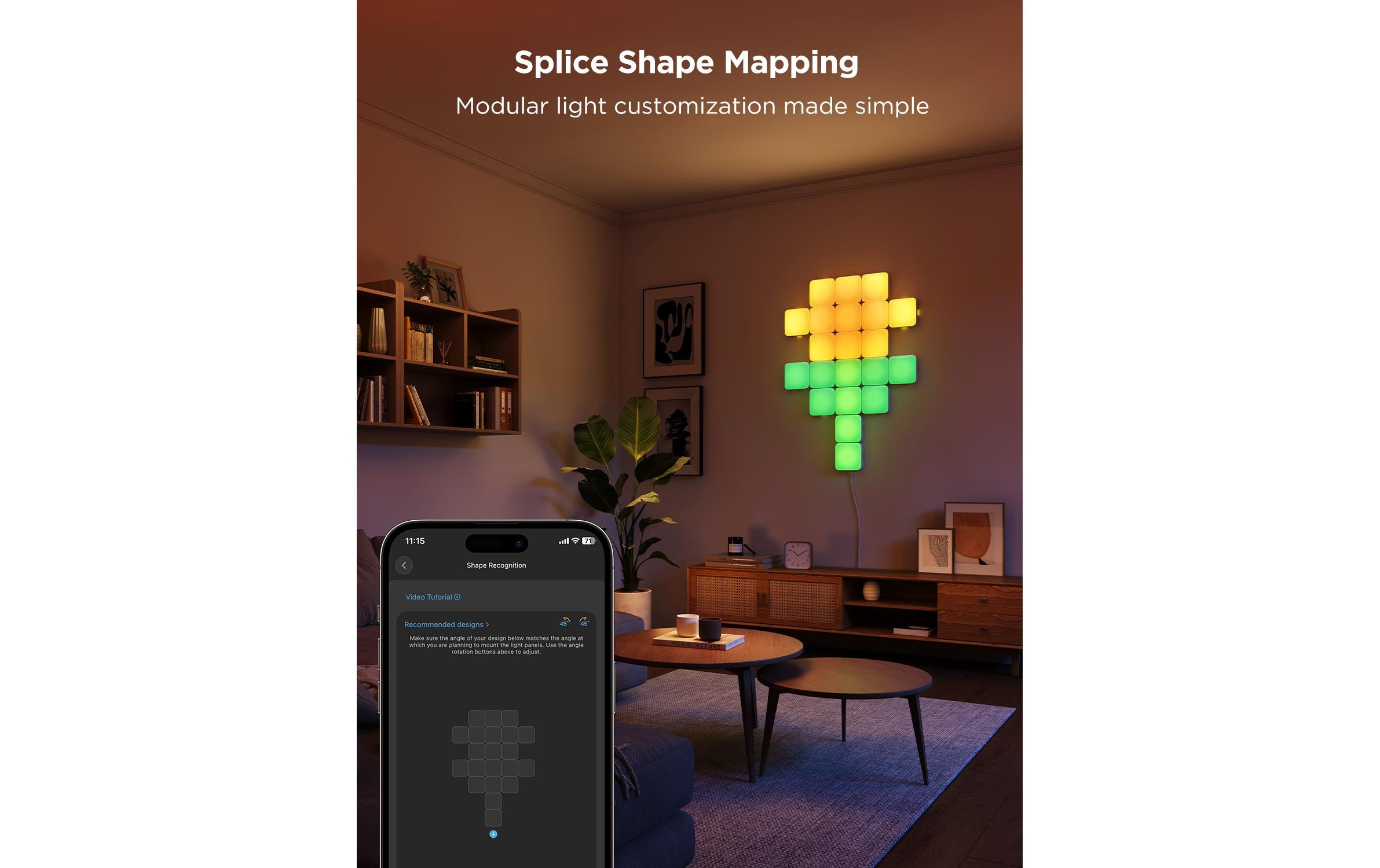 Govee LED Deckenleuchte »Smart Mini Erweiterung, 6er, RGBIC«