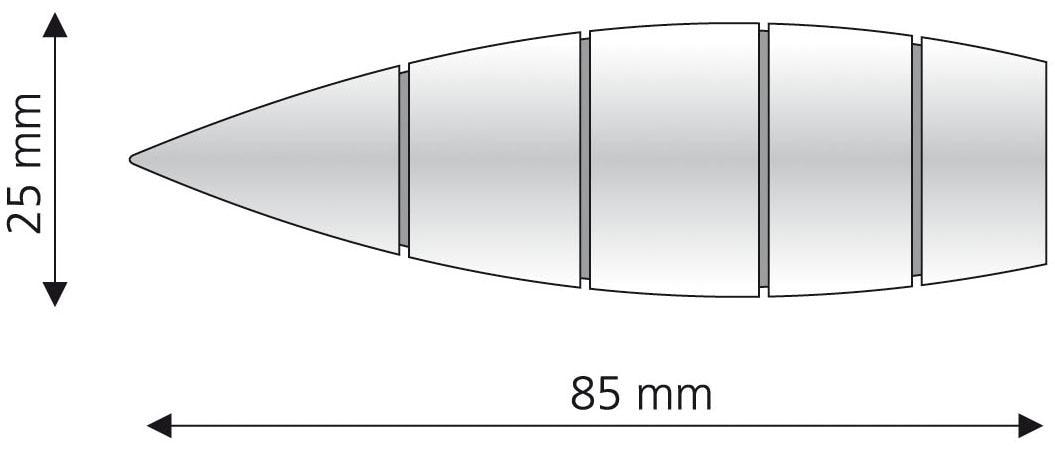 St.), Rille«, mit | 16 Liedeco Jelmoli-Versand mm bestellen (Set, »Bullet für Ø Gardinenstangen online Gardinenstangen-Endstück 2