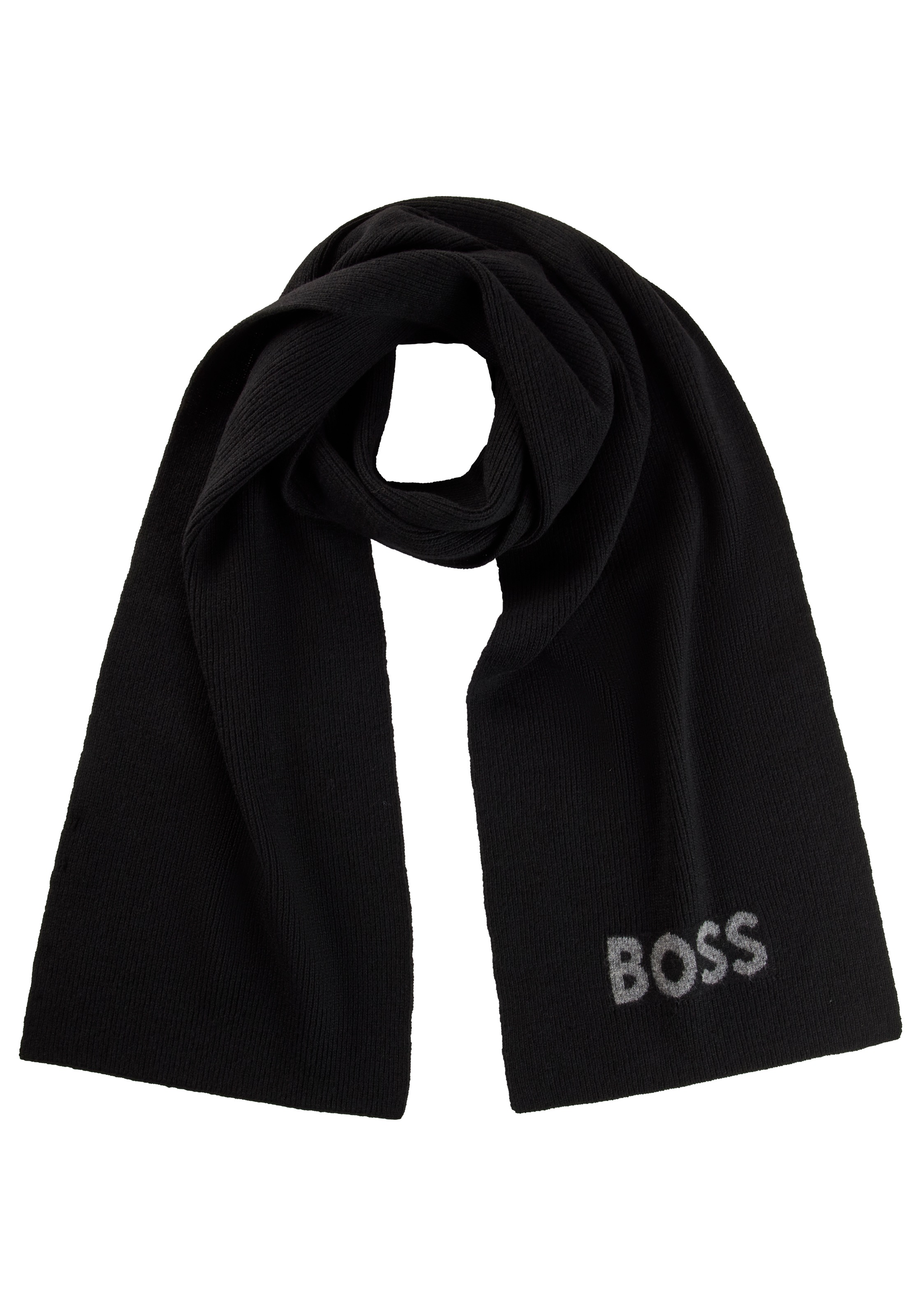 BOSS Schal »Elios Scarf« mit Logoschriftzug, unifarben