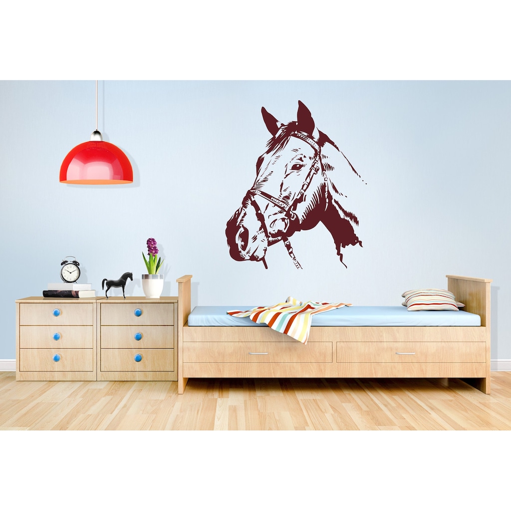 Wall-Art Wandtattoo »Pferdekopf Hengst Stute«, selbstklebend, entfernbar