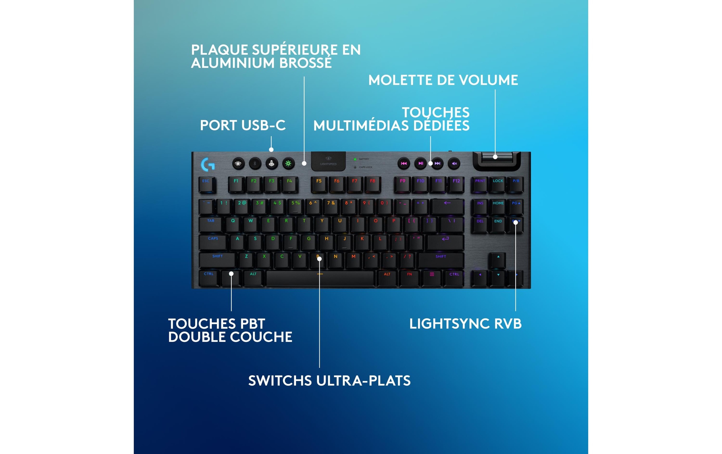 Logitech Gaming-Tastatur »G915 X Lightspeed TKL GL Tactile«