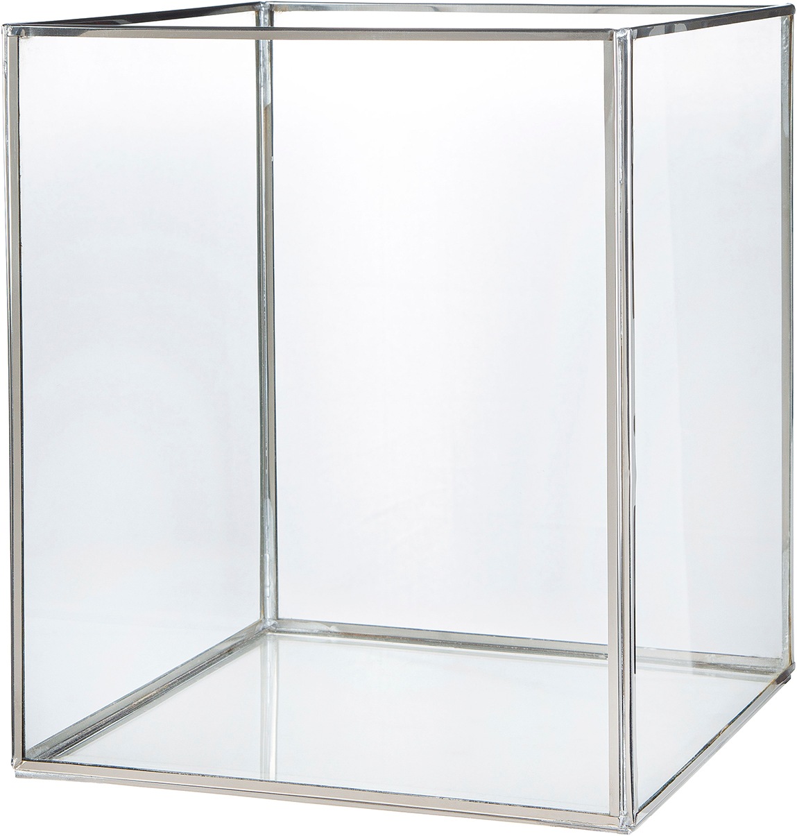 GILDE Windlicht "Windlicht viereckig Oleo grün" Deko Windlicht modern eckig Glaszylinder Henkel stilvoll