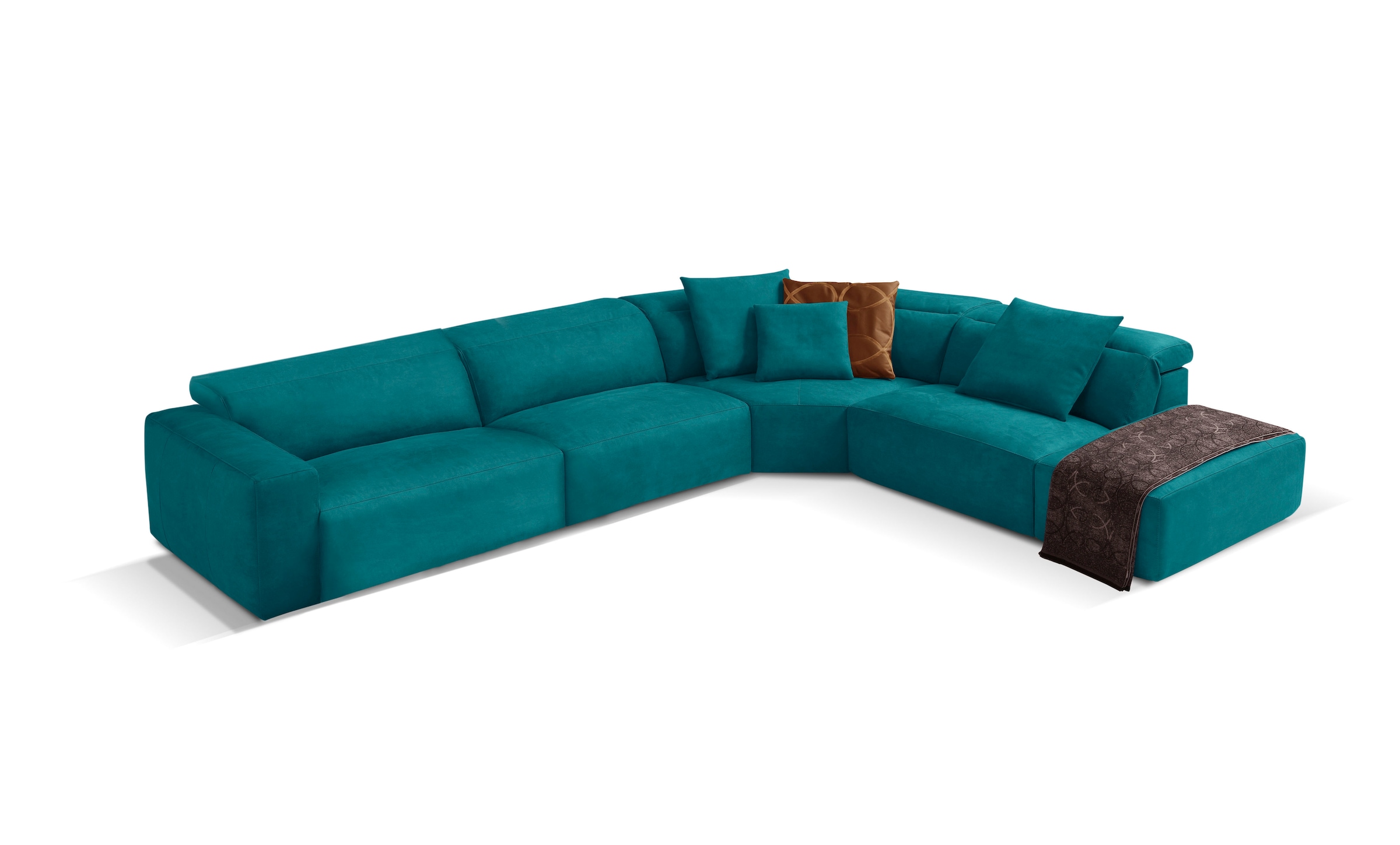 Egoitaliano Ecksofa "Beverly, extravangantes Designsofa mit erstklassigem Sitzkomfort" wahlweise mit elektrischer Relaxfunktion, Kopfteilverstellung