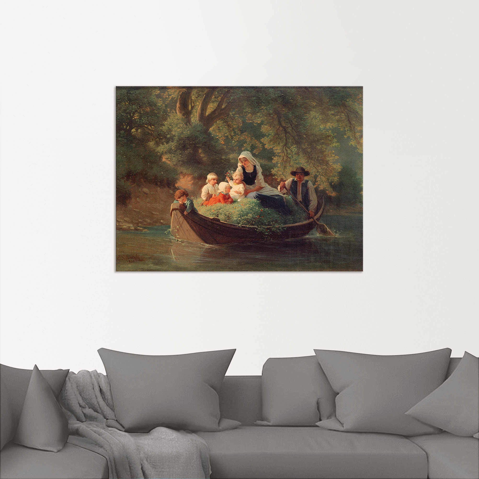 Artland Wandbild »Bauernfamilie in einem (1 als Gruppen versch. Leinwandbild, | Boot«, & in Familien, Alubild, oder Grössen Jelmoli-Versand shoppen Poster St.), Wandaufkleber online