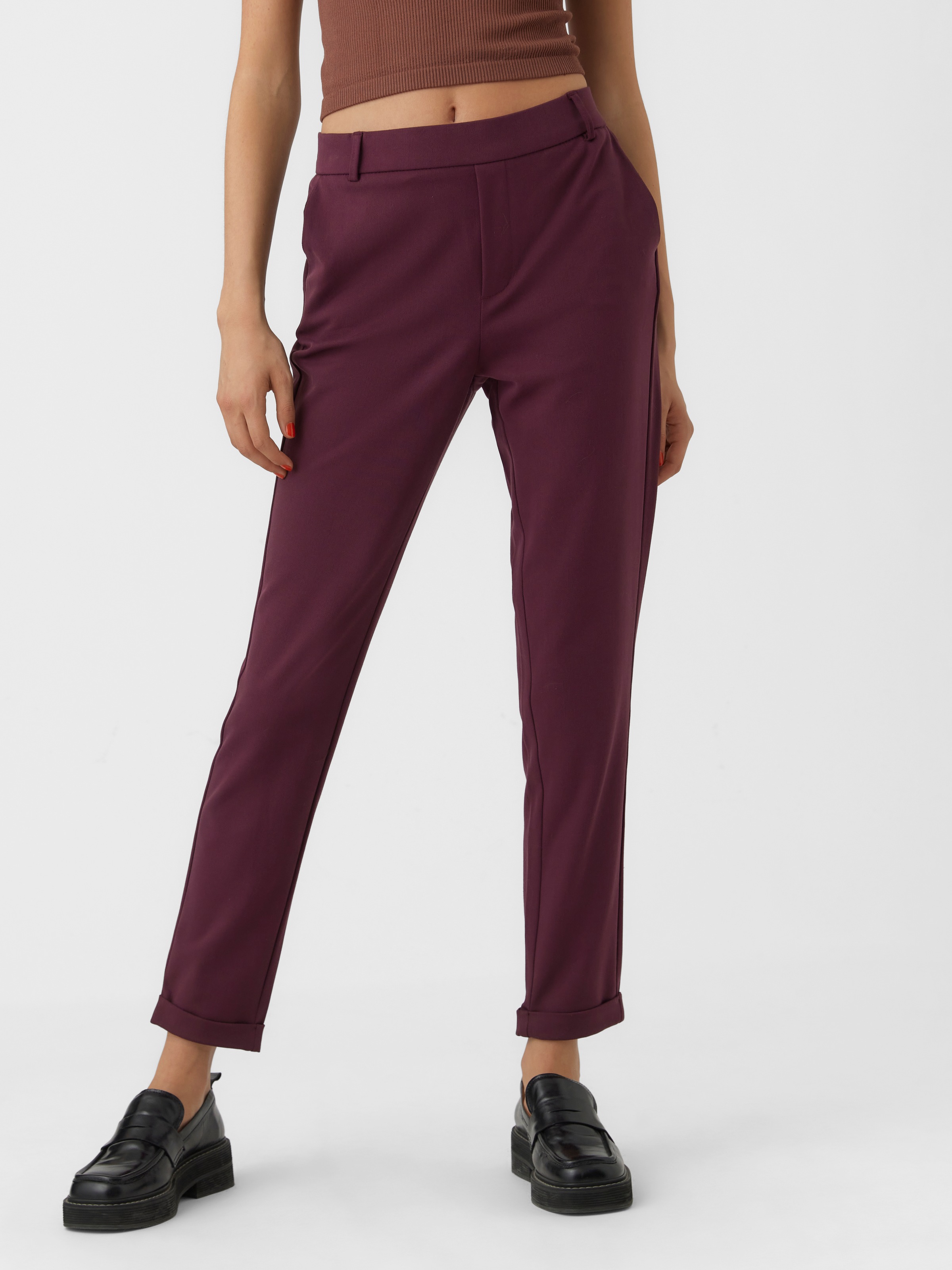 Vero Moda Anzughose »VMMAYA MR LOOSE SOLID PANT NOOS« knöchelfreie Form mit Saumaufschlag