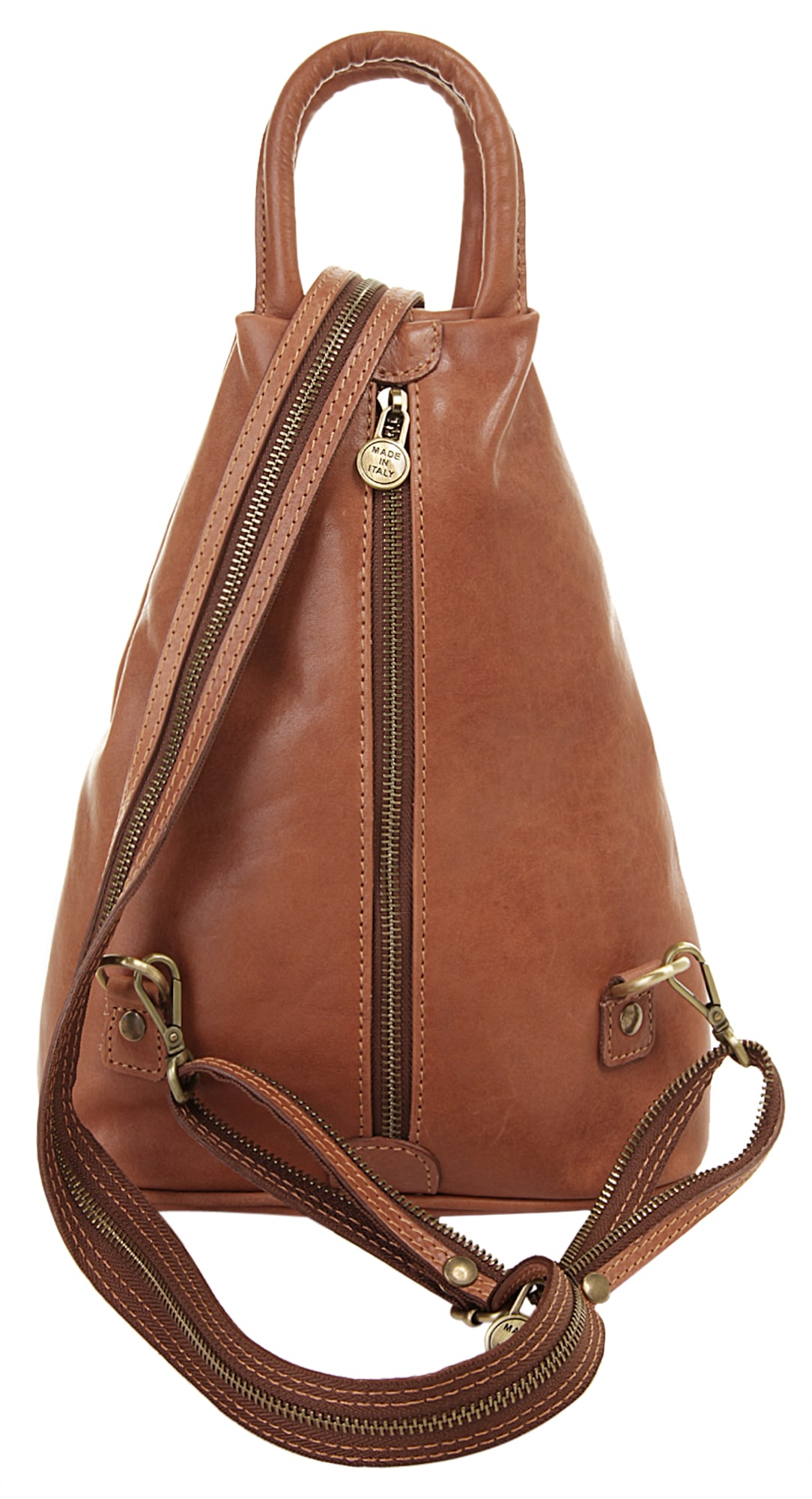 Piké Cityrucksack, echt Leder, Made in Italy