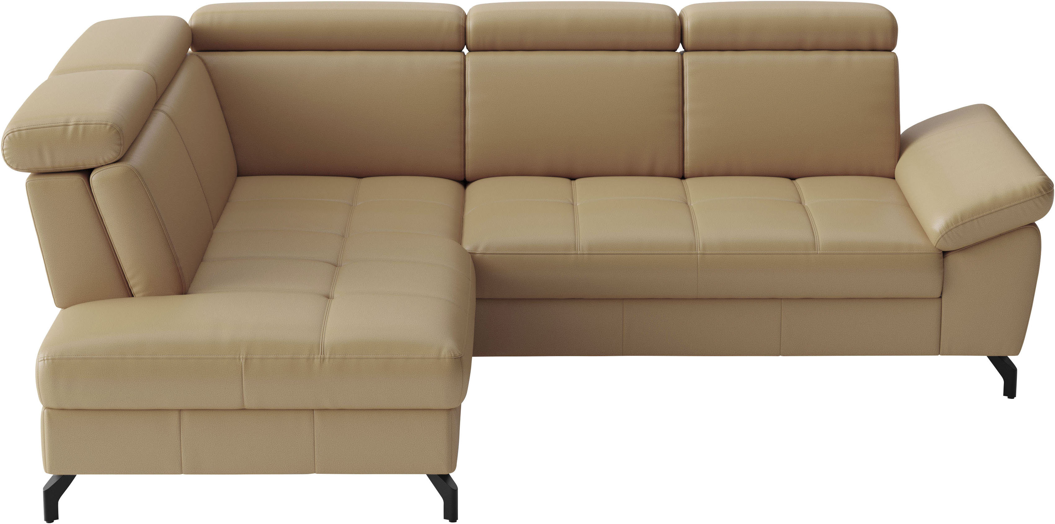 sit&more Ecksofa "Vanity L-Form, B: 254 cm, mit Sitz-, Kopf- und Armteilverstellung" Couch optional mit Schlaffunktion & Bettkasten, Leder