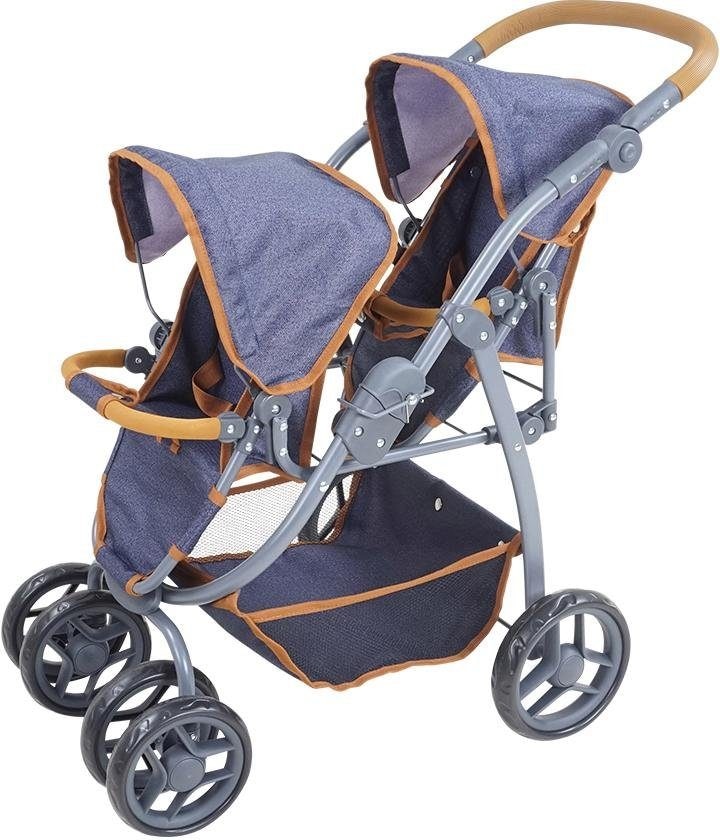 Knorrtoys® Puppen-Zwillingsbuggy »Milo - Dark Blue«