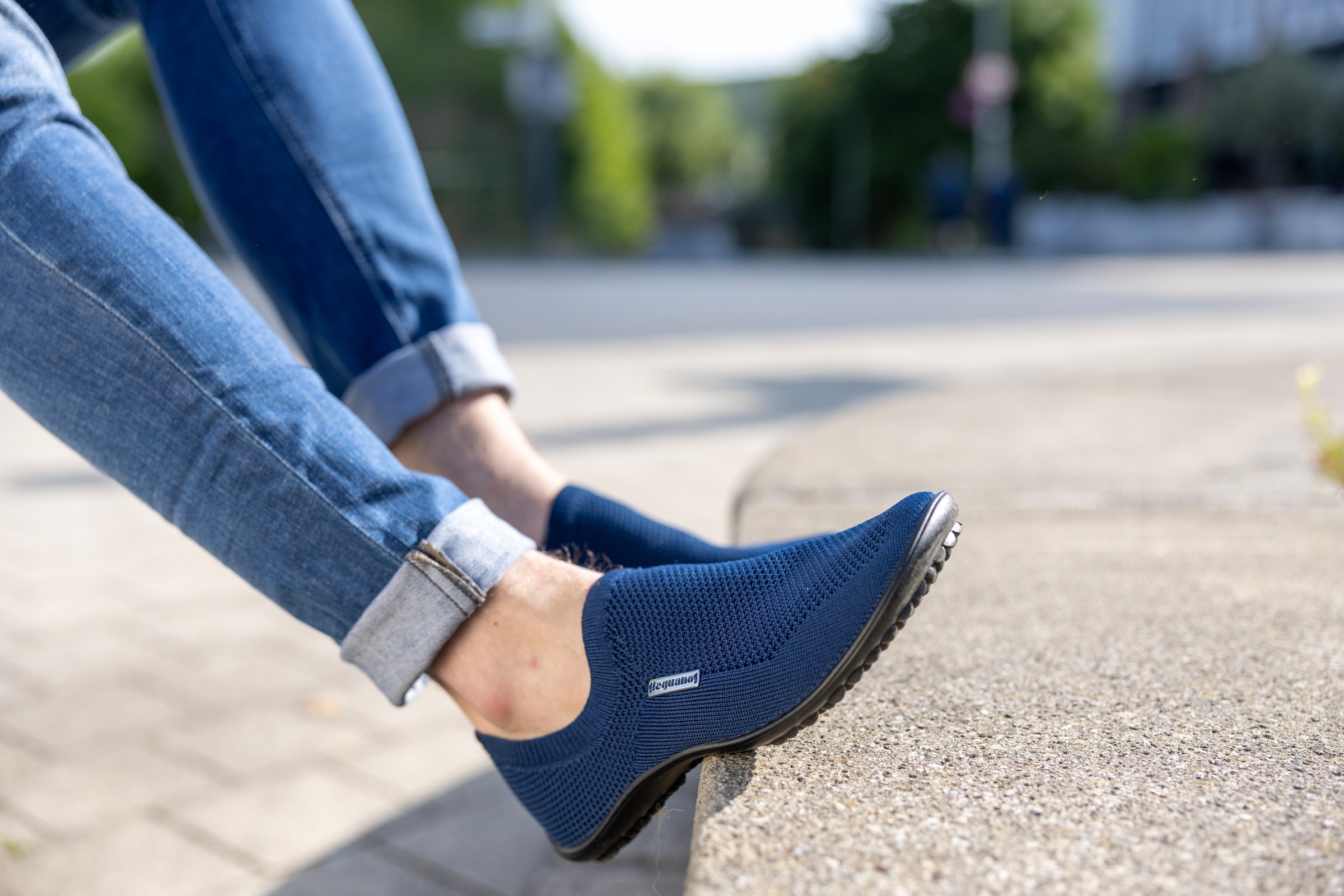 Leguano Barfussschuh »SCIO«, Slipper, Freizeitschuh, Bequemschuh mit seitlichem Logo-Emblem