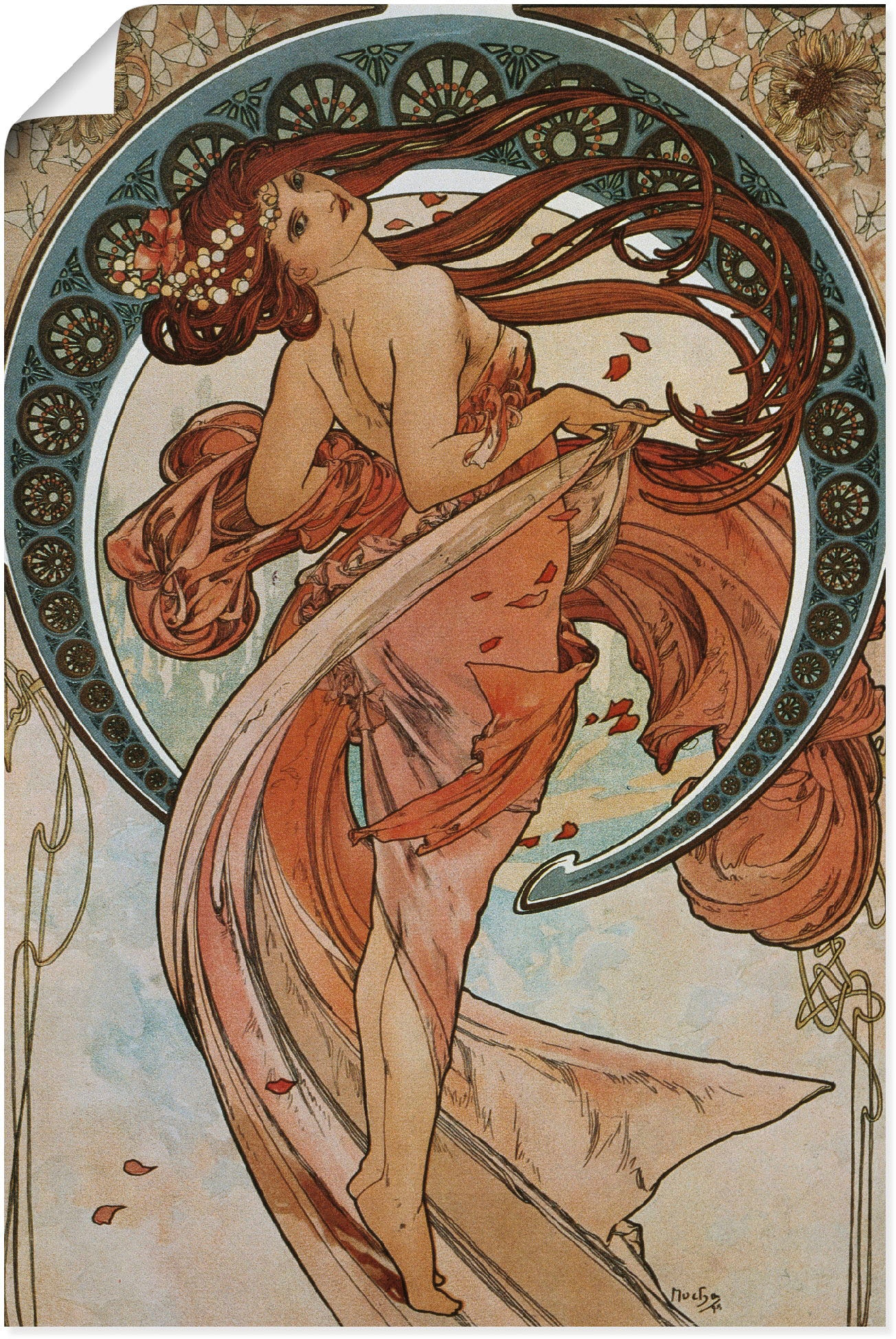 Artland Wandbild »Vier Künste: Der Wandaufkleber Tanz. 1898.«, (1 als Grössen oder Alubild, online Jelmoli-Versand kaufen | Frau, in Leinwandbild, Poster St.), versch
