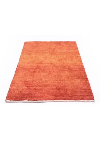 Wollteppich »Gabbeh Teppich handgeknüpft orange«, rechteckig