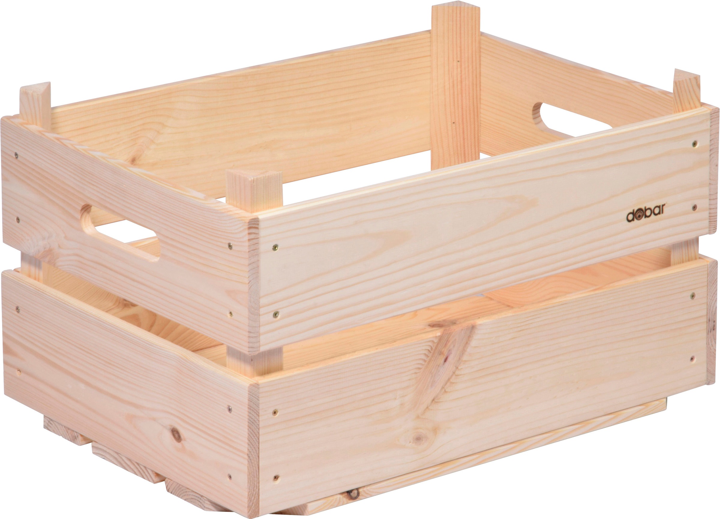 dobar Holzkiste, Vorratskiste aus Holz mit Logo