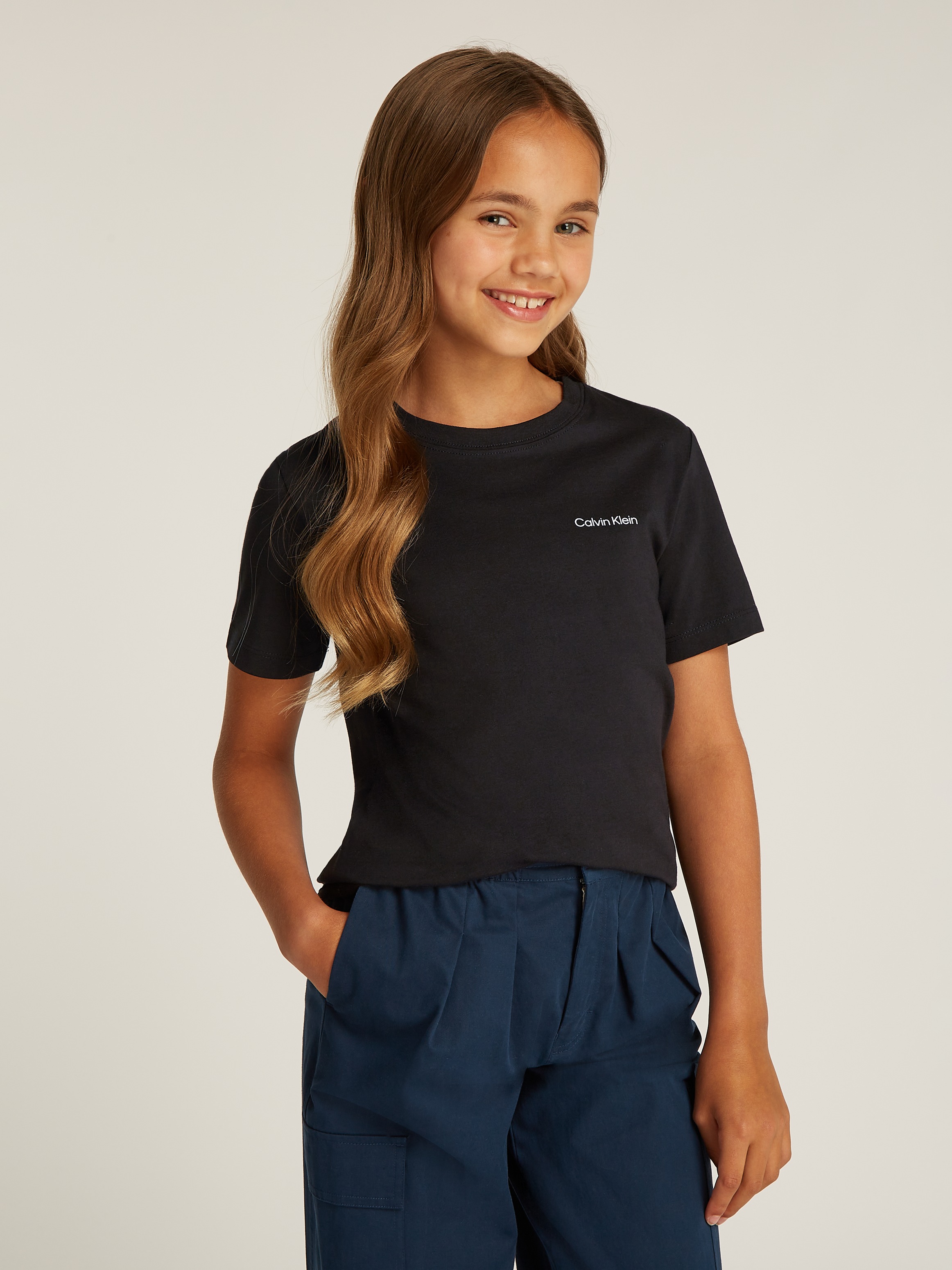 Calvin Klein Jeans T-Shirt "Chest Inst.Logo Ss T-Shirt" für Kinder bis 16 Jahre und mit Logoschriftzug