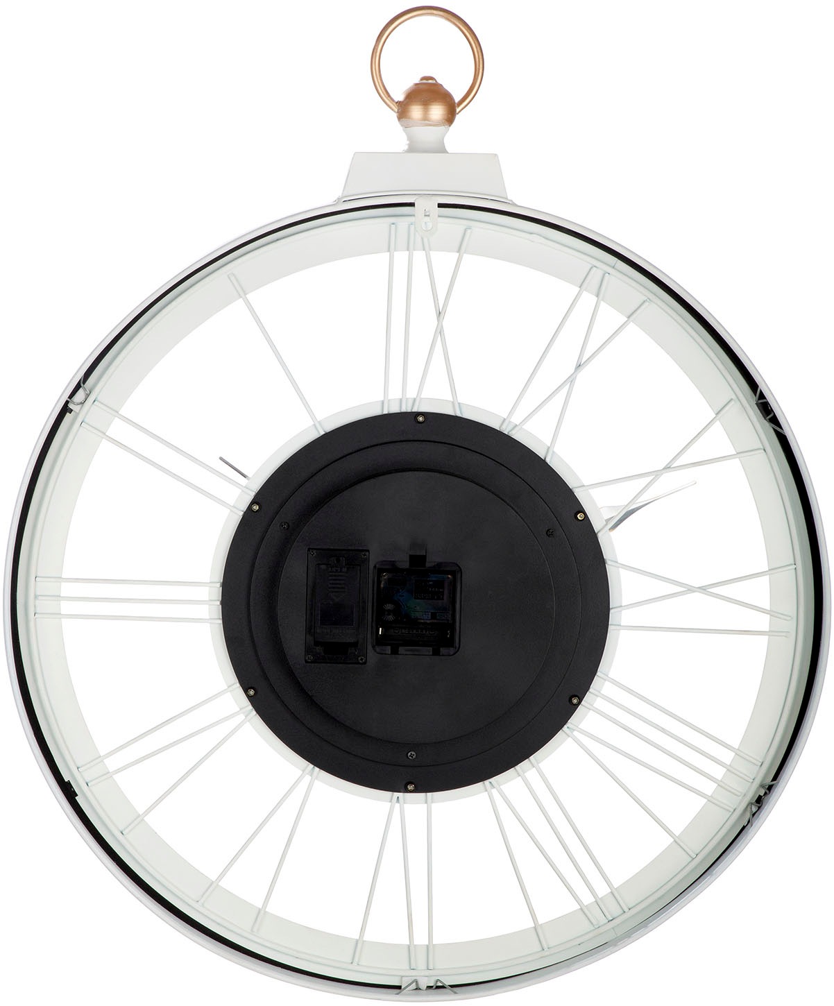GILDE Wanduhr "Wanduhr rund Kello weiß H. 73 cm"