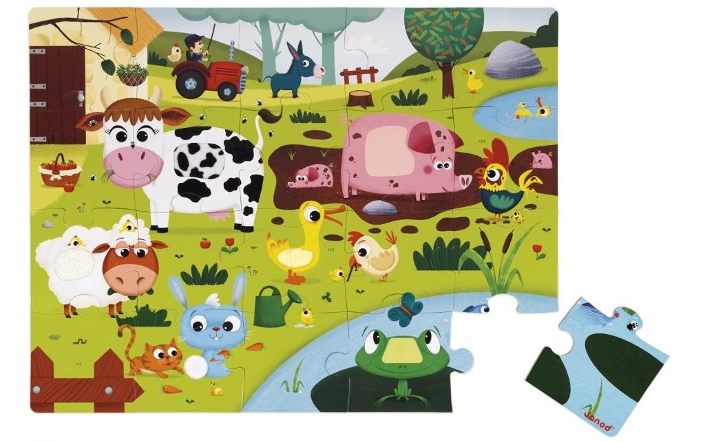 Janod Puzzle »die Tiere auf der Farm«