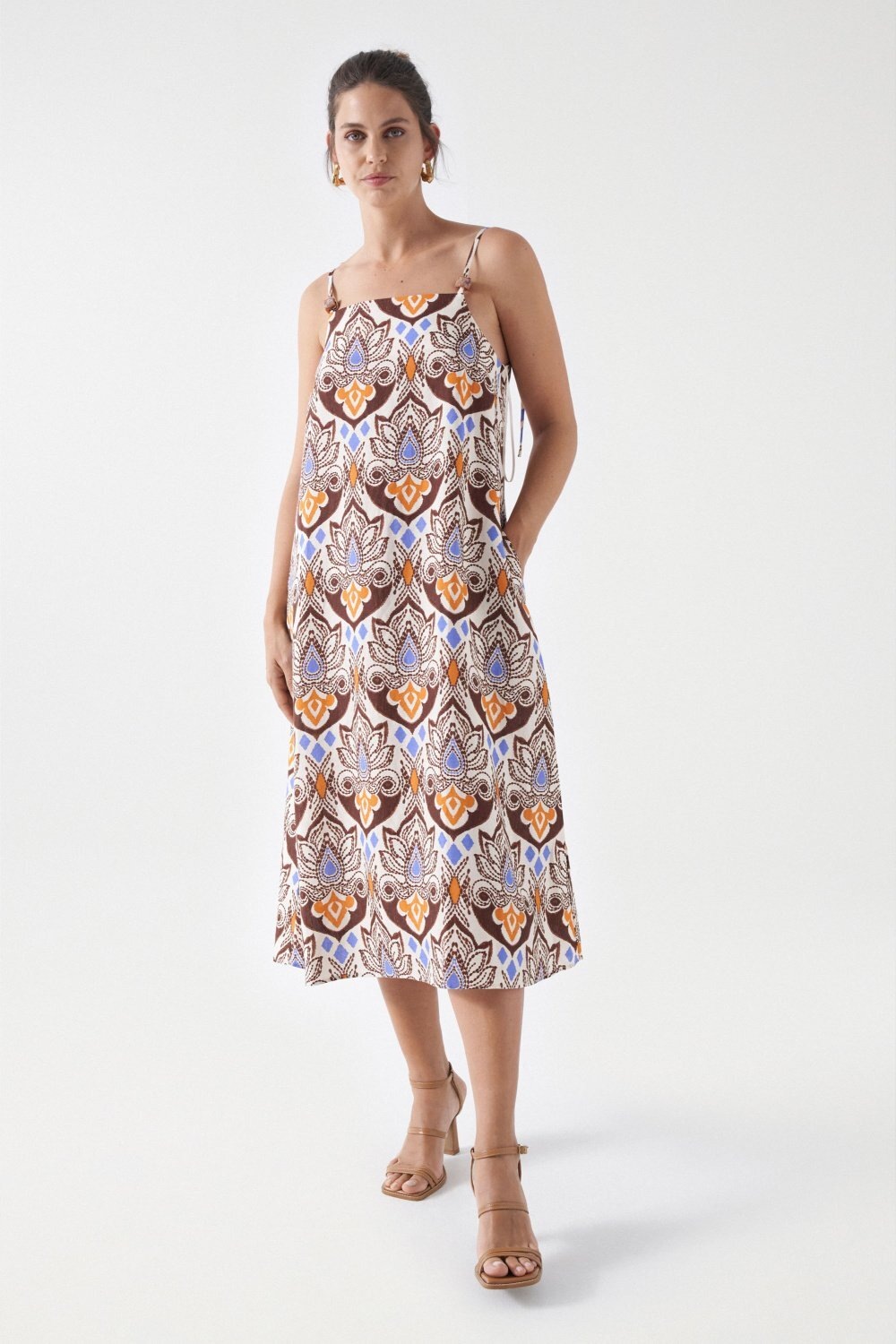 Salsa Midikleid »Salsa Jeans Kleider Printed Linen Midi Dress«