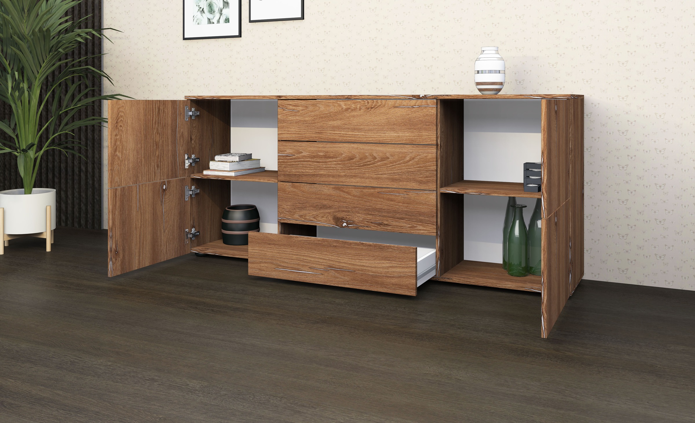 borchardt Möbel Kommode »Rova«, Breite 166 cm