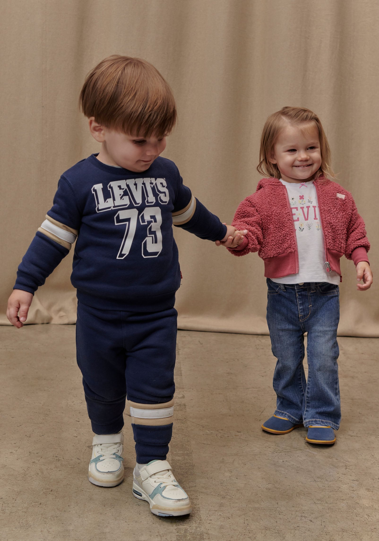 Levi's® Kids Shirt, Hose & Jäckchen »LVG 3PC ZIP HOODIE & WIDE LEG«, for GIRLS