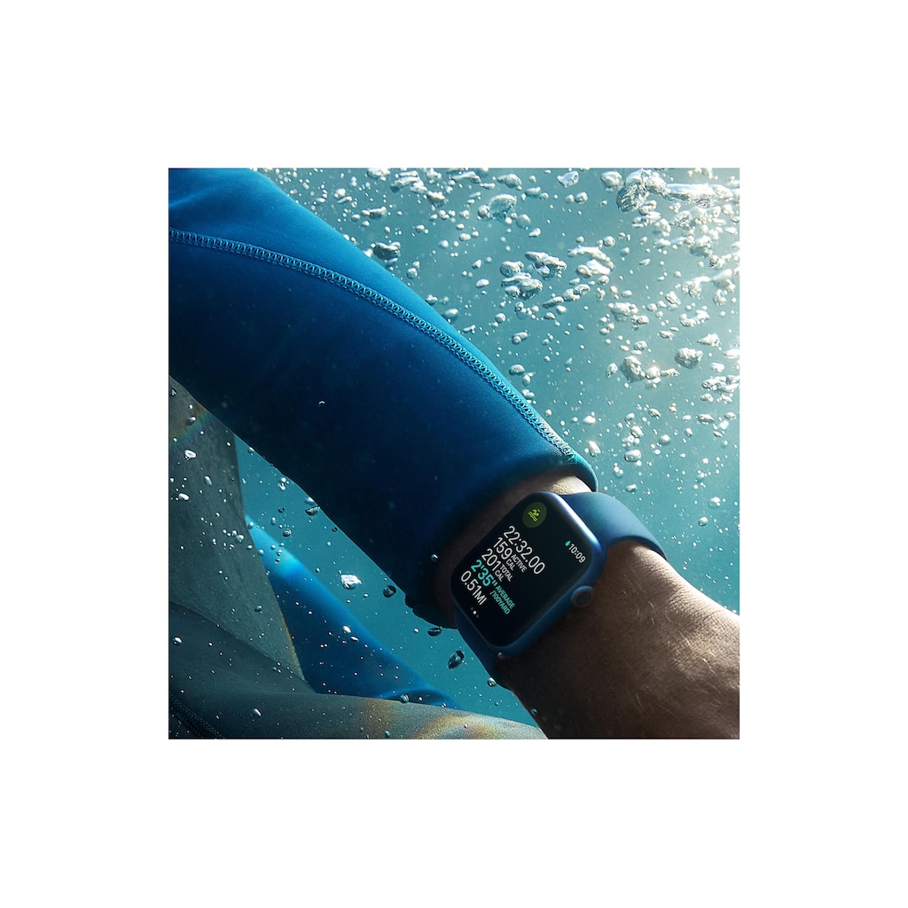 Apple Smartwatch »Serie 7, GPS, 41 mm Aluminiumgehäuse mit Nike-Sportarmband«, (Watch OS)