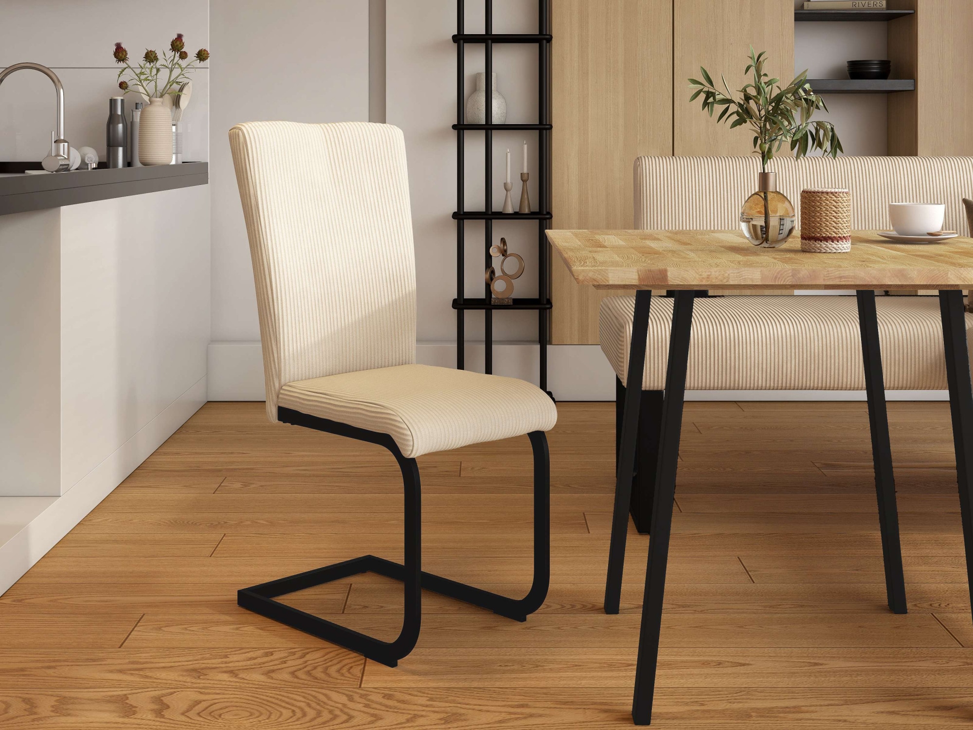 Home affaire Freischwinger »Oliver«, (Set), 2 St., Cord, Stuhl belastbar bis 120 Kg