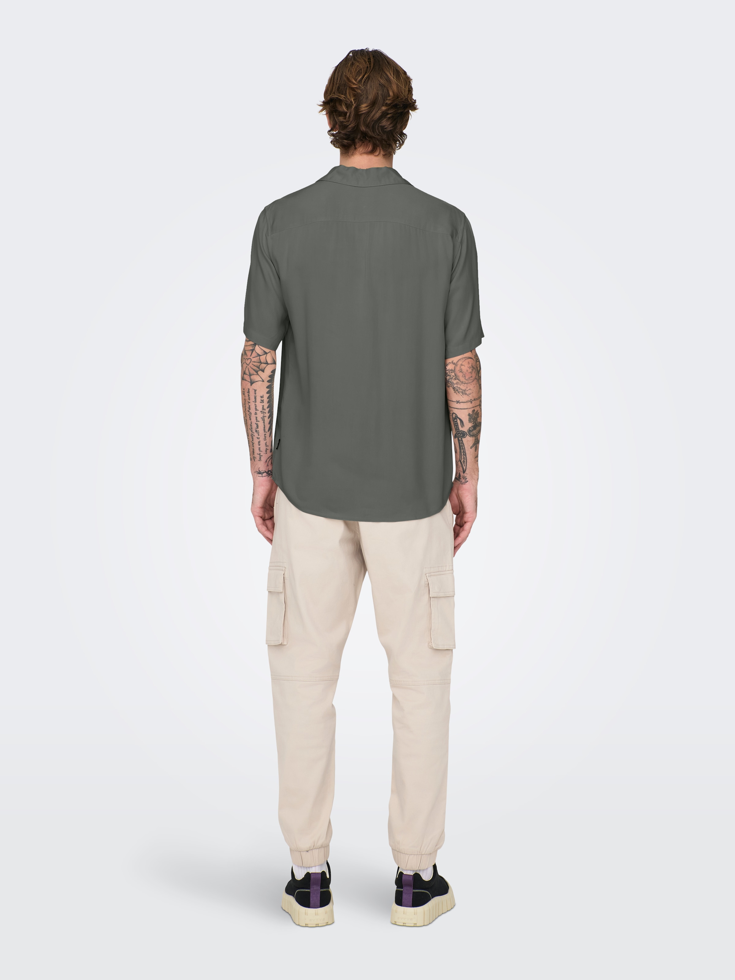 ONLY & SONS Kurzarmhemd »ONSDASH LIFE REG VISC RES SS SHIRT«