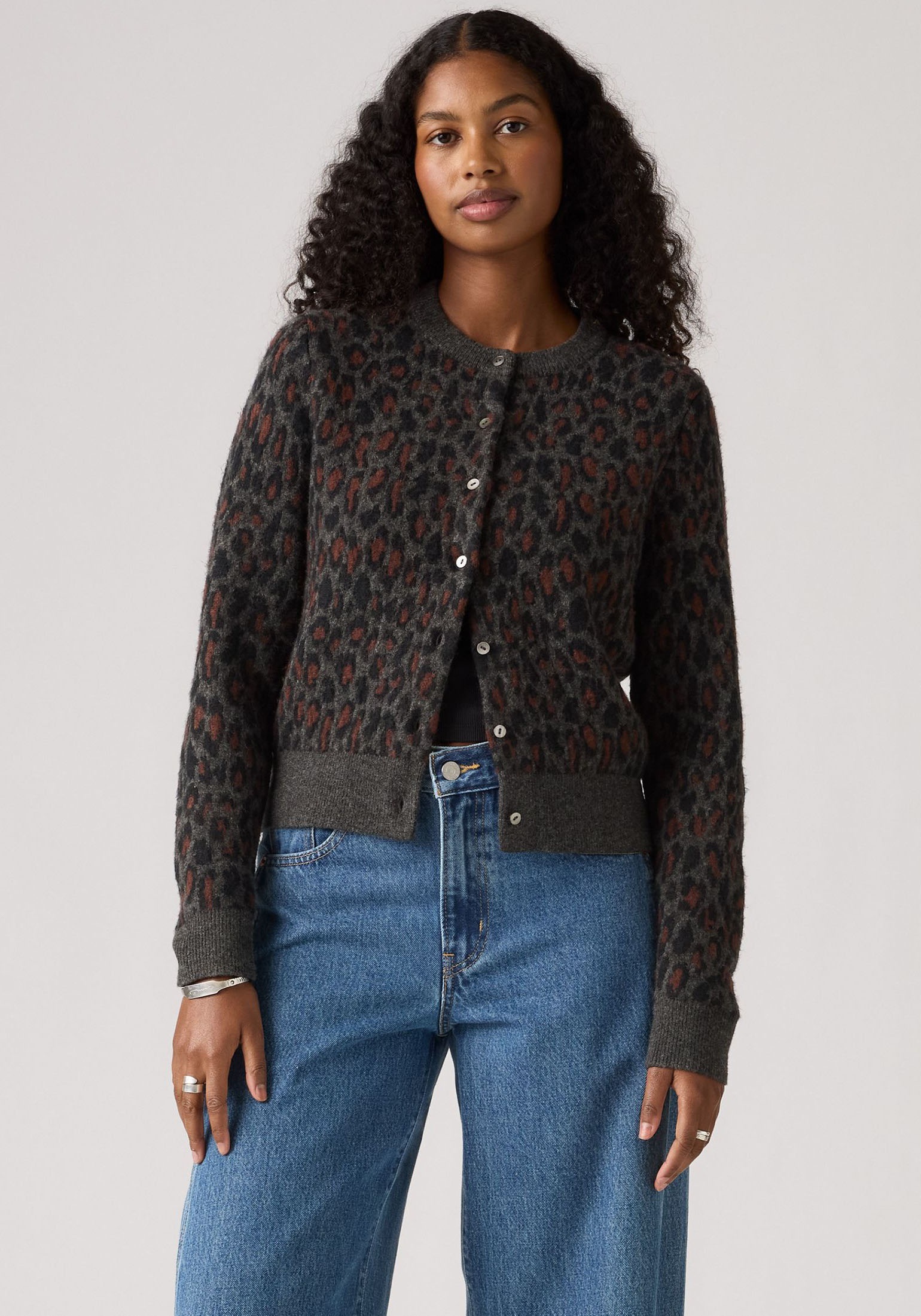 Levi's® Strickjacke »TARA WOOLY CARDIG« mit Animal-Muster
