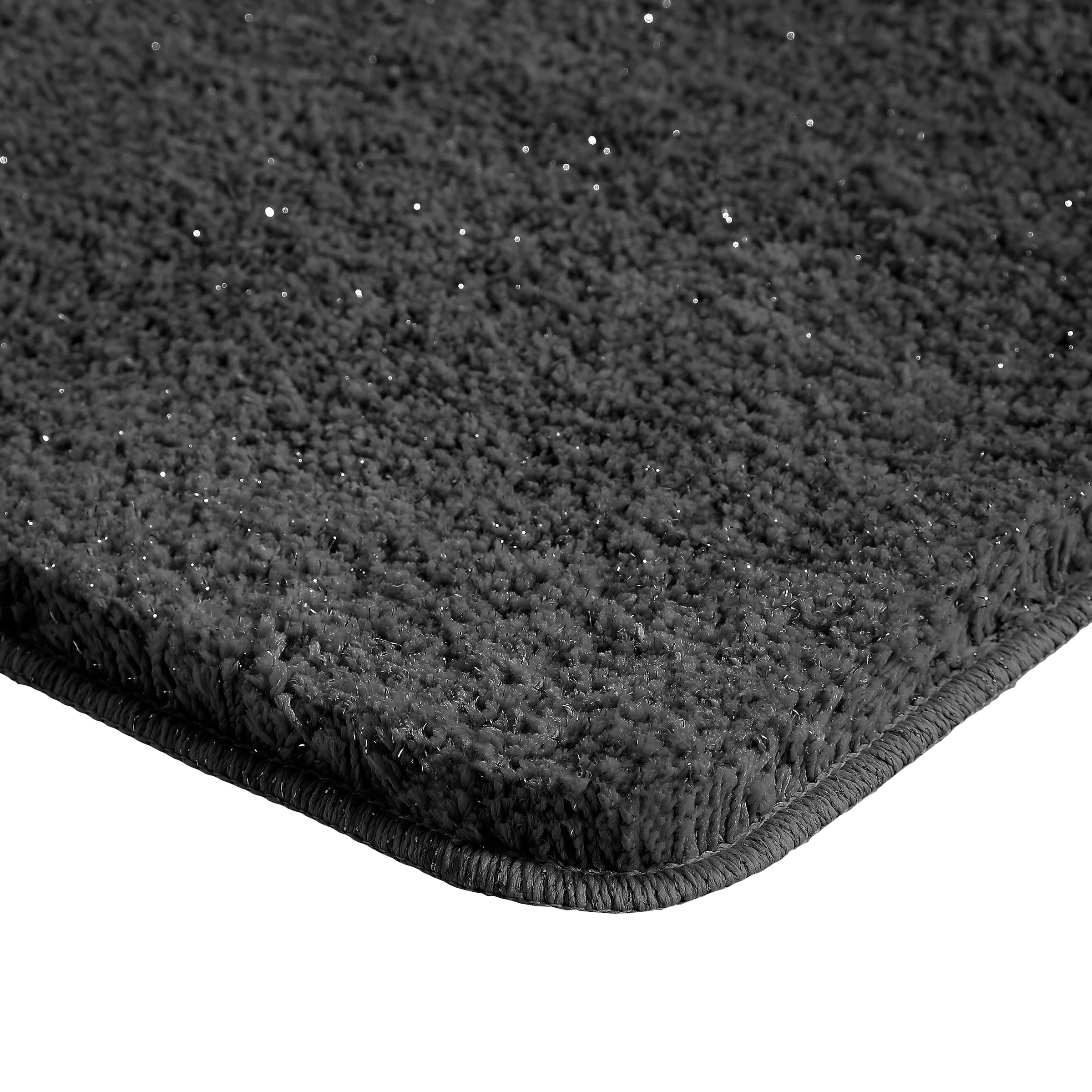my home Badematte »Glitzer, Badvorleger, Badezimmer Teppich«, rutschhemmend beschichtet, fussbodenheizungsgeeignet-schnell trocknend-strapazierfähig, Badteppich, Akzente durch Glitzer-Garn
