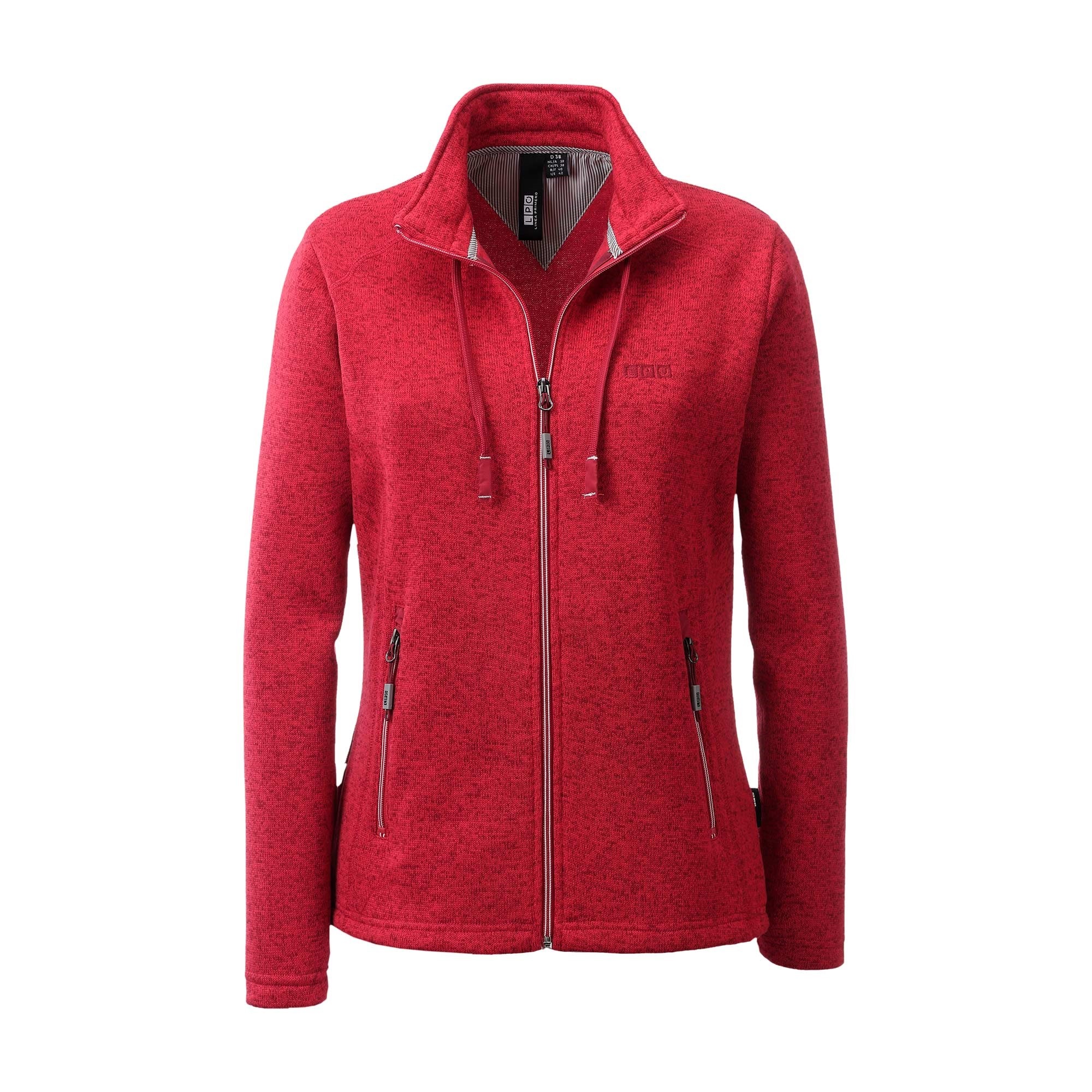 DEPROC Active Strickfleecejacke »LUVIENNE WOMEN« Kontrastreissverschluss