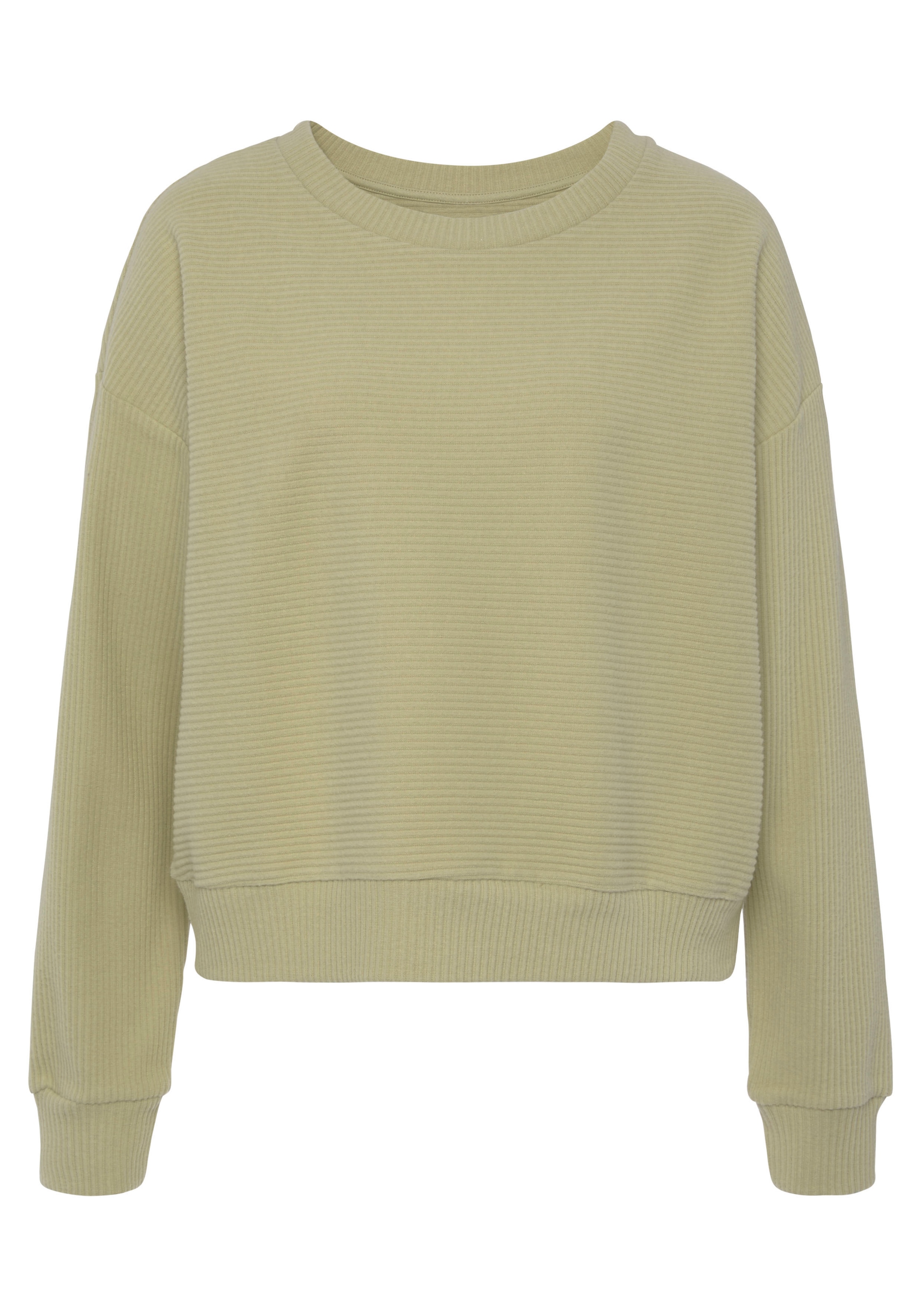 Sweatshirt mit Jelmoli-Versand s.Oliver Schweiz Schultern, online Ripp-Qualität«, Loungeanzug bestellen »aus bei überschnittenen