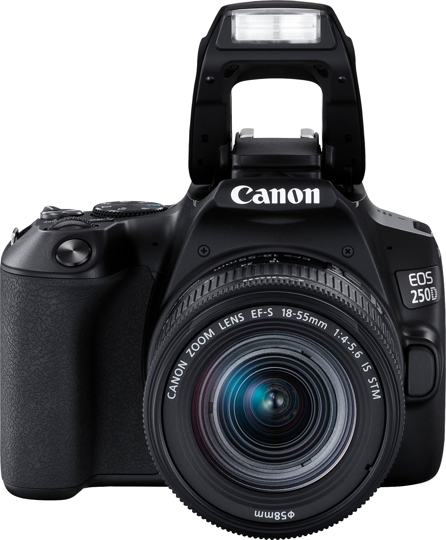 Canon Spiegelreflexkamera »250D + EF-S 18-55mm f/3.5-5.6 III + SB130 Kit«, EF-S 18-55mm f/3.5-5.6 III, 24,1 MP, Bluetooth-WLAN