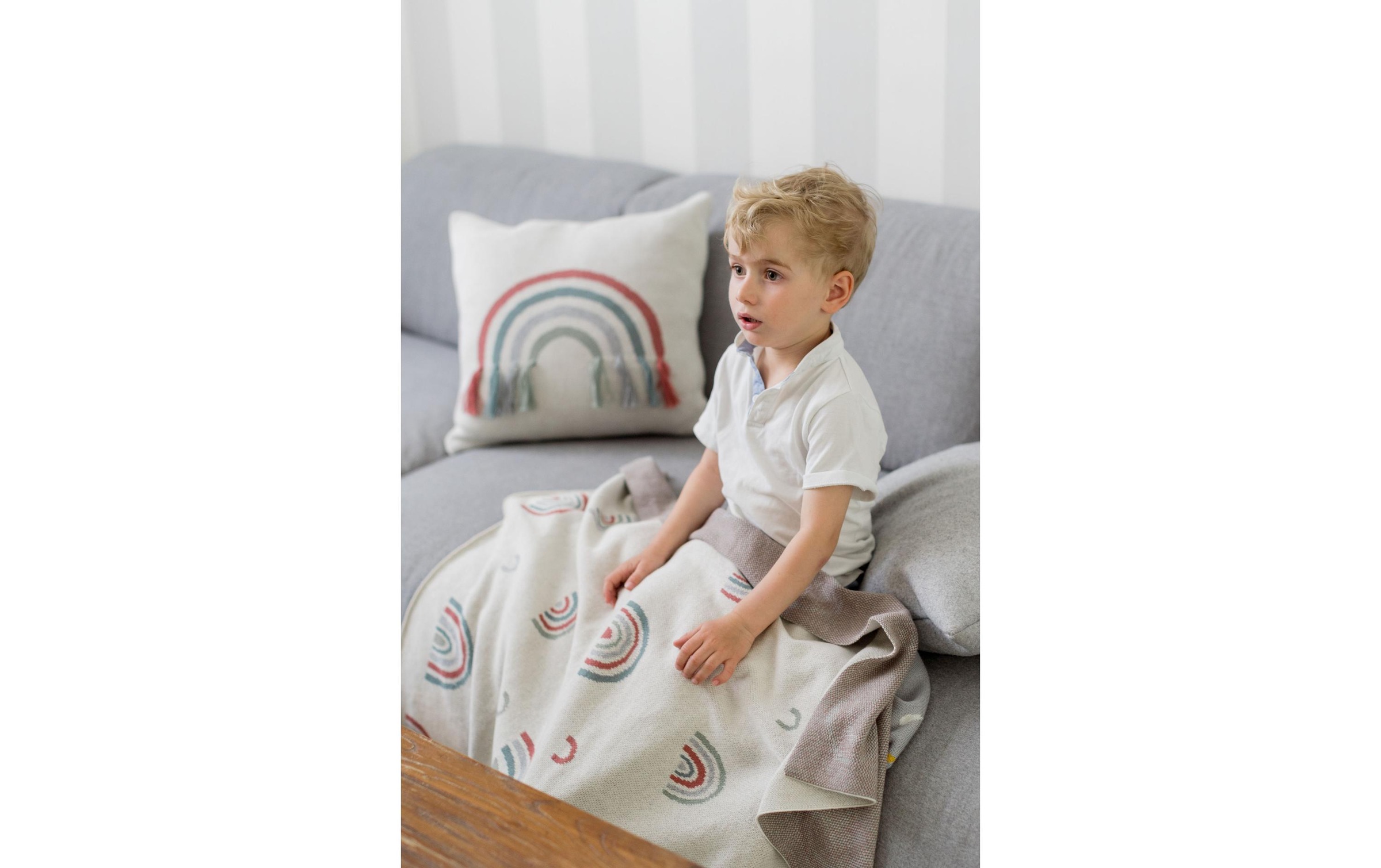 KINDSGUT Babydecke »mit Regenbogen 80 x 100 cm«