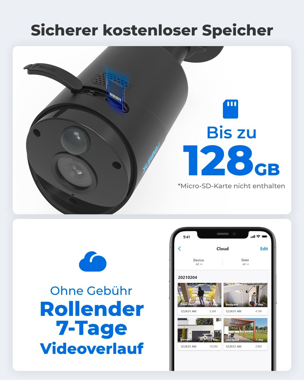 Reolink Überwachungskamera »Argus Series B320-B Battery-WiFi«, Aussenbereich
